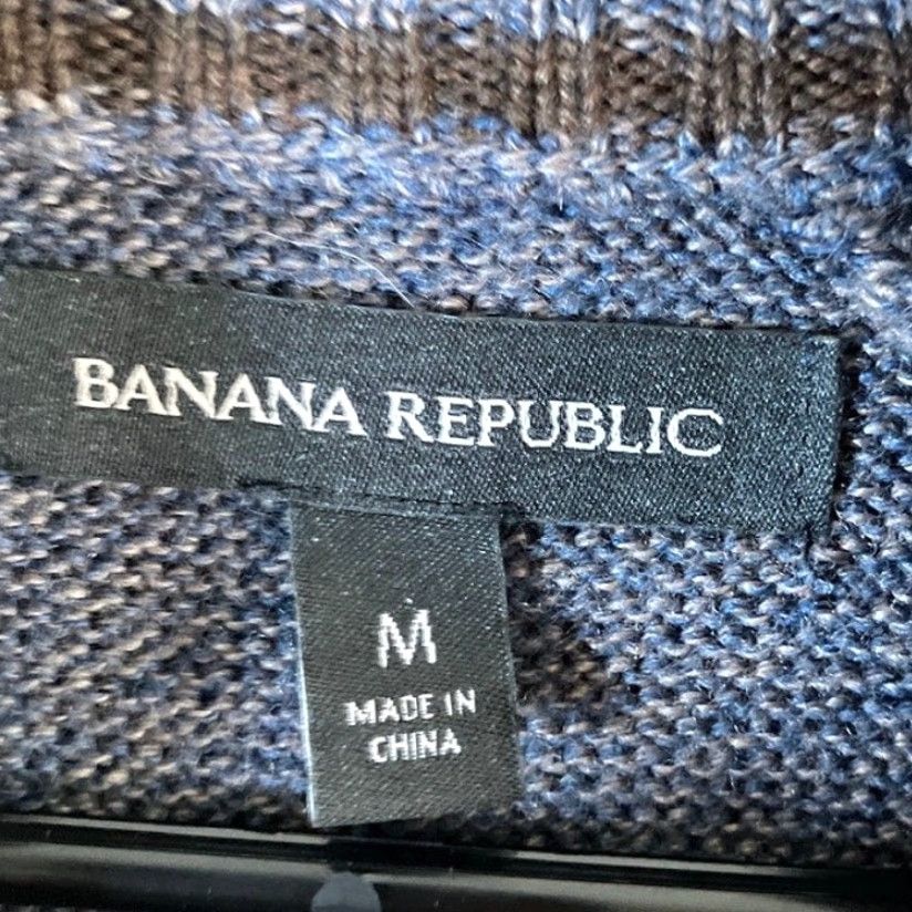 Banana Republic Banana Republic Mens Sweater Gray Knitted Mock Henley Neck Wool Blend M Shirt? Size US M / EU 48-50 / 2 - 6 Thumbnail