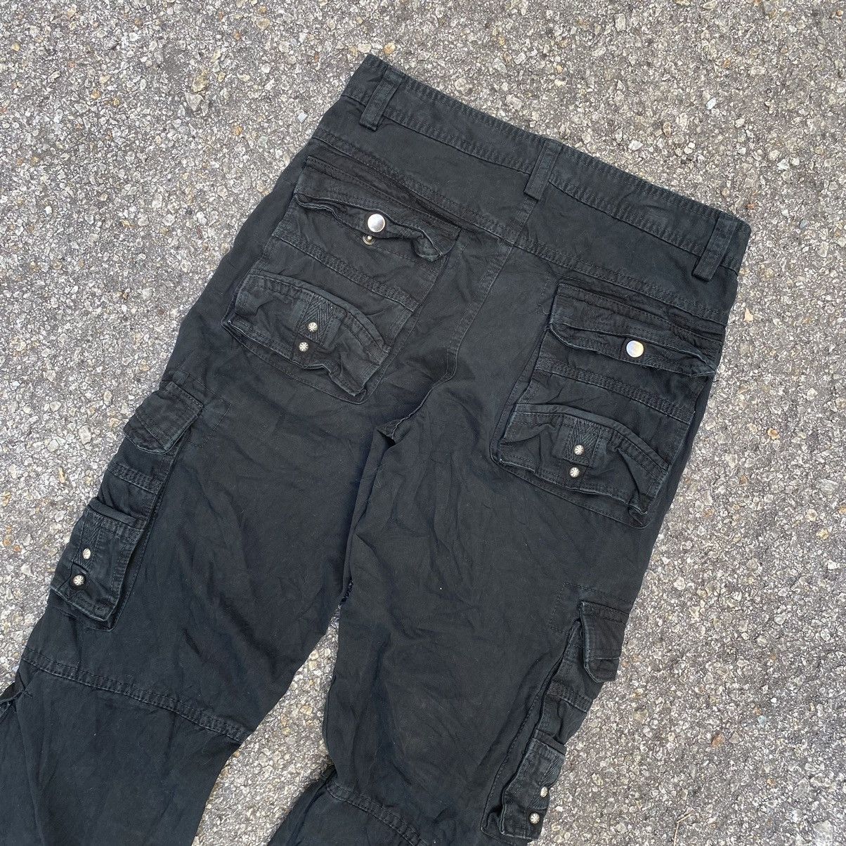 If Six Was Nine Cargo Pants Multipocket Black Bondage Size US 29 - 6 Thumbnail