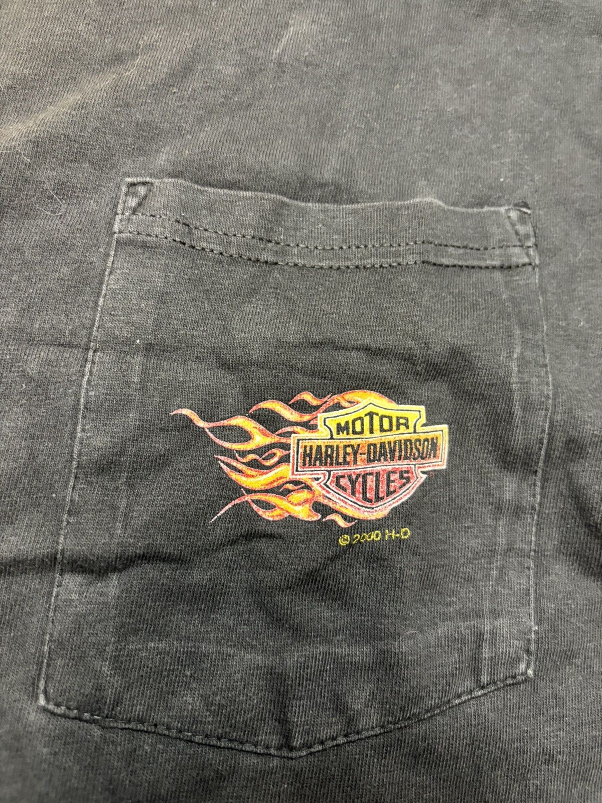 Harley Davidson × Vintage Vintage Y2K Harley Davidson flames bike t shirt 2000 Size US XXL / EU 58 / 5 - 2 Thumbnail