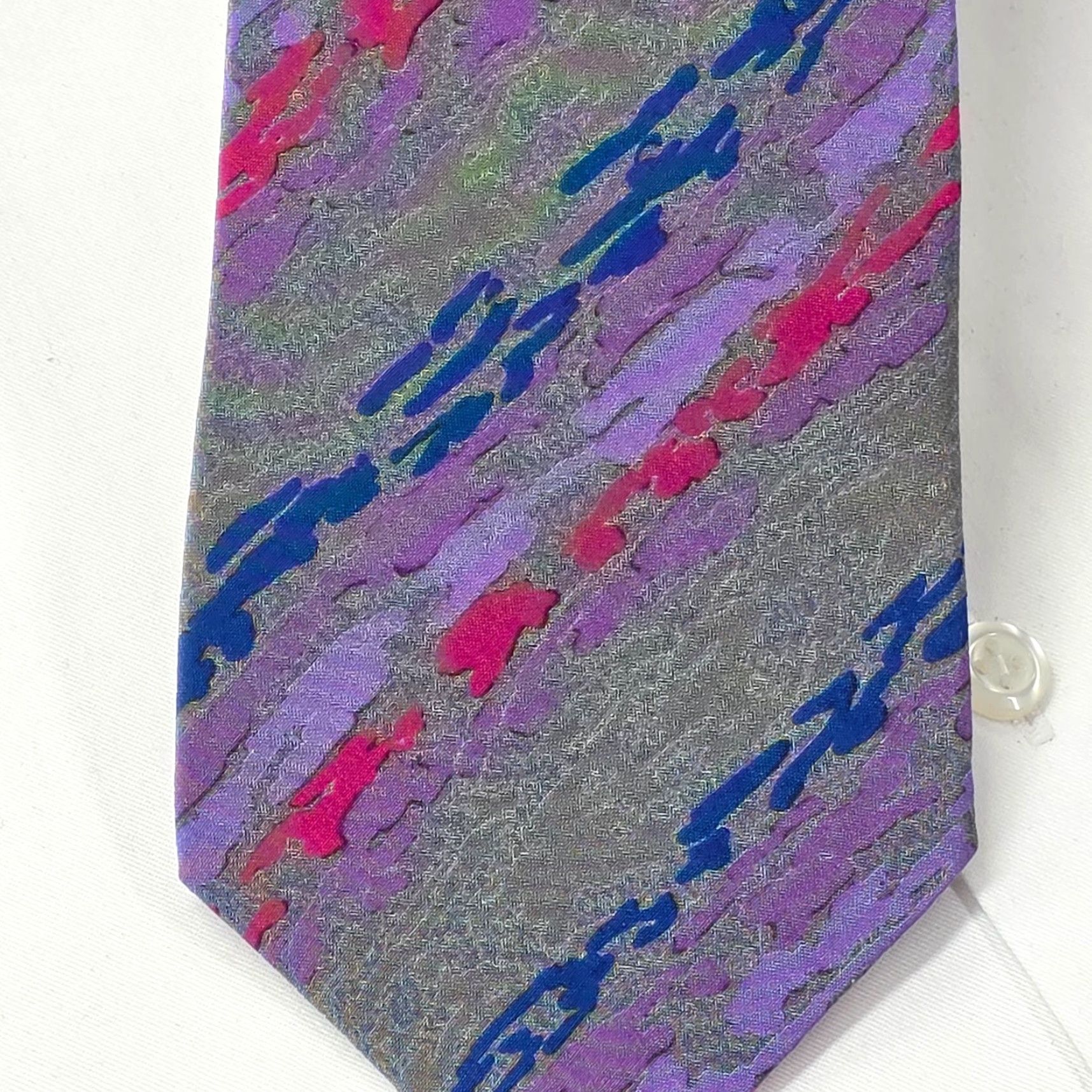 Missoni VTG Missoni Cravatte Necktie Mens Multicolor Silk Designer Tie Hand Made Spain Size ONE SIZE - 2 Thumbnail
