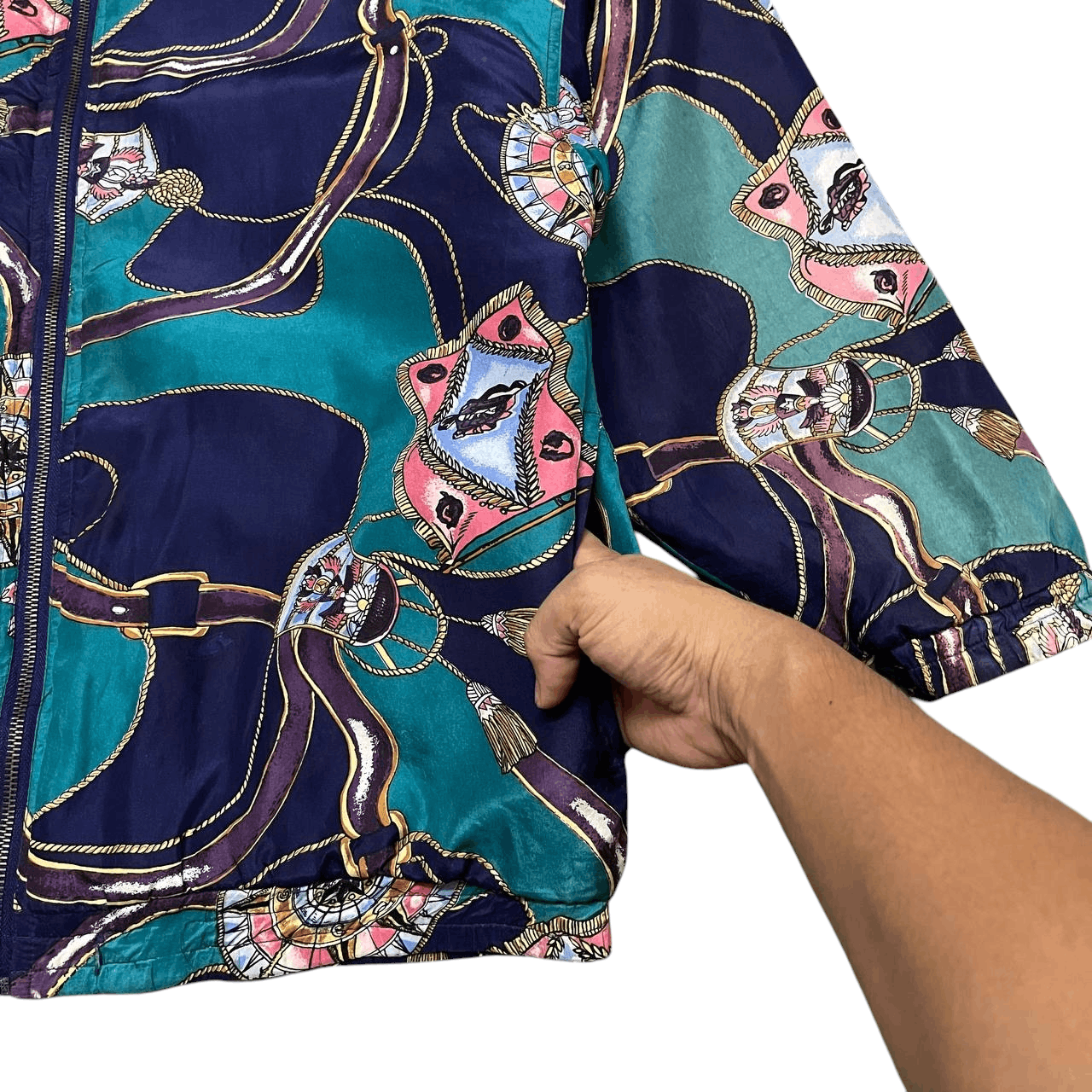 Robert Stock Vintage Robert Stock Silk 100% Bomber Jacket Size US M / EU 48-50 / 2 - 4 Thumbnail