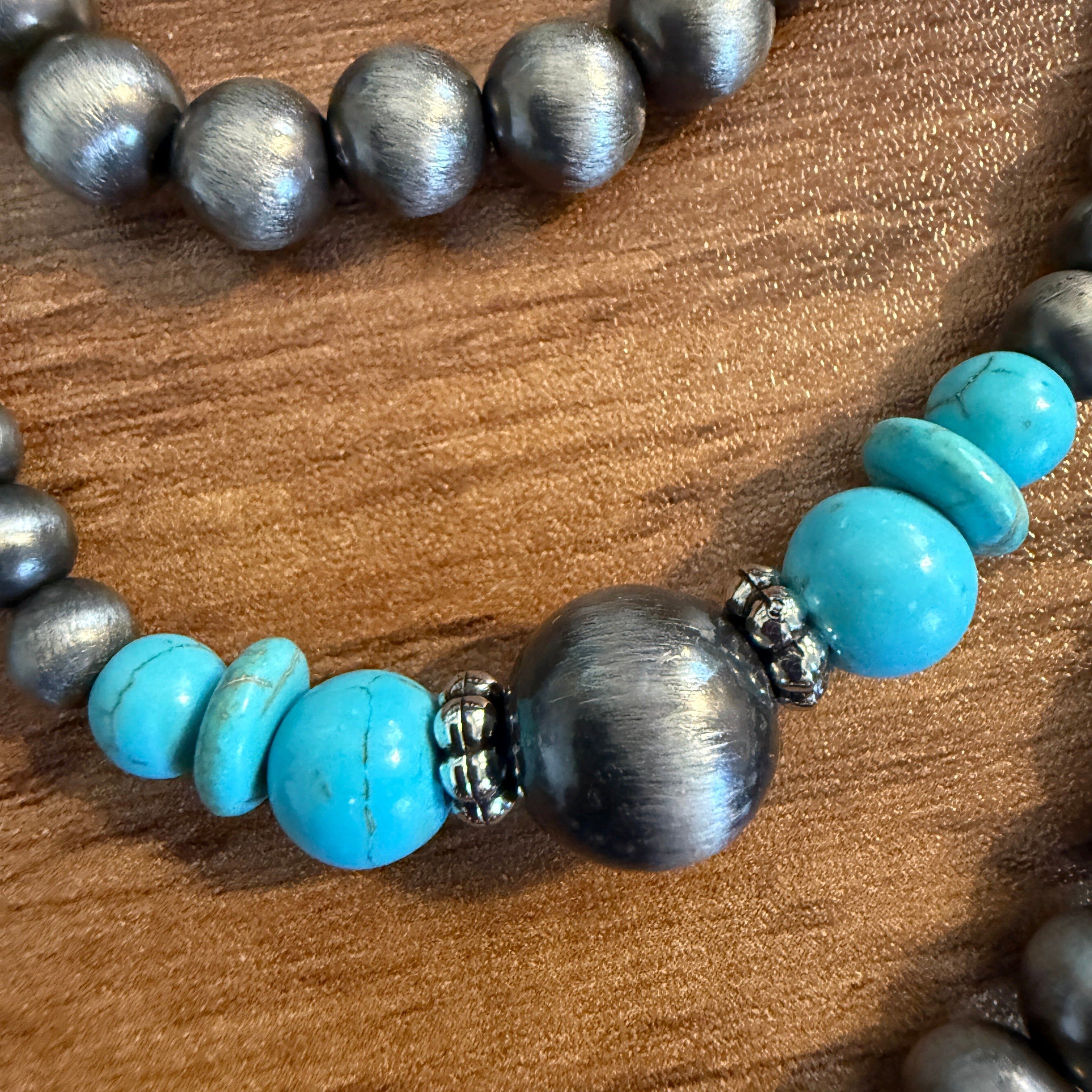 Other Vintage Style Multi Layer Turquoise Faux Pearl Necklace Size ONE SIZE - 7 Thumbnail