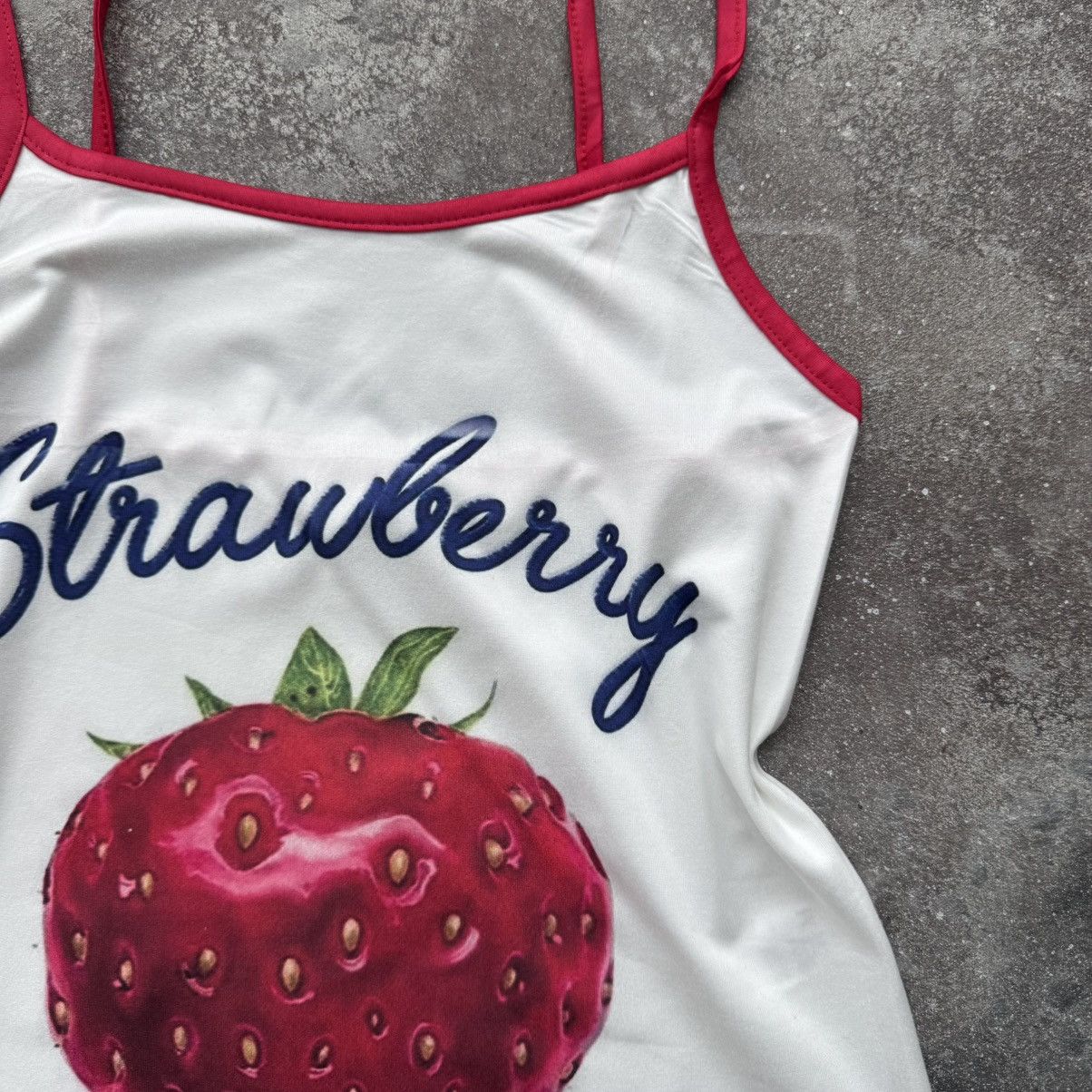 Hysteric Glamour 2000’s Aesthetic Strawberry Sexy Glam Y2K Tank Top Size M / US 6-8 / IT 42-44 - 5 Thumbnail