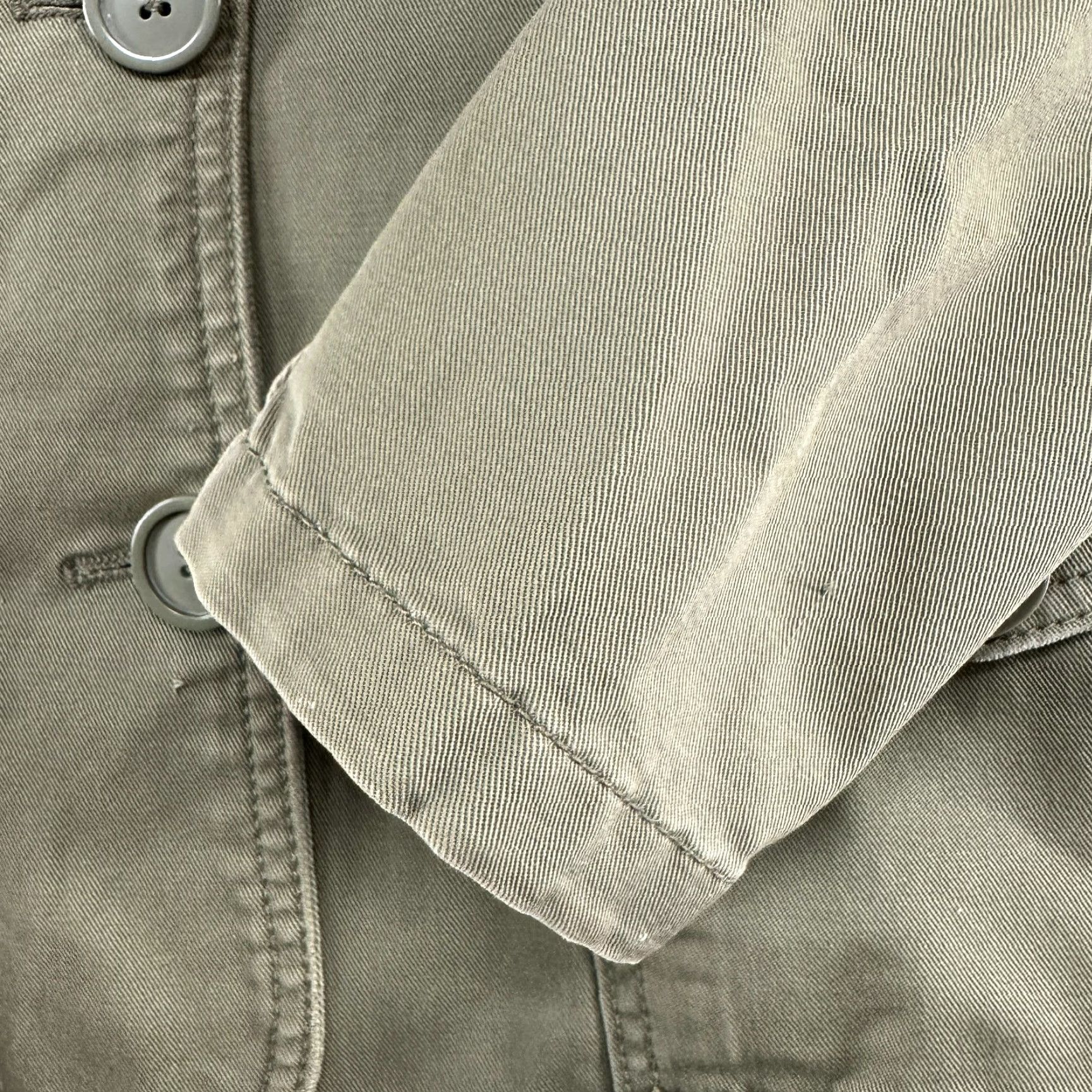 Gap VINTAGE Gap Blazer Shirt Womens 2 Green Cotton Solid Twill Pockets 90s Preppy Jacket Size XS / US 0-2 / IT 36-38 - 5 Thumbnail