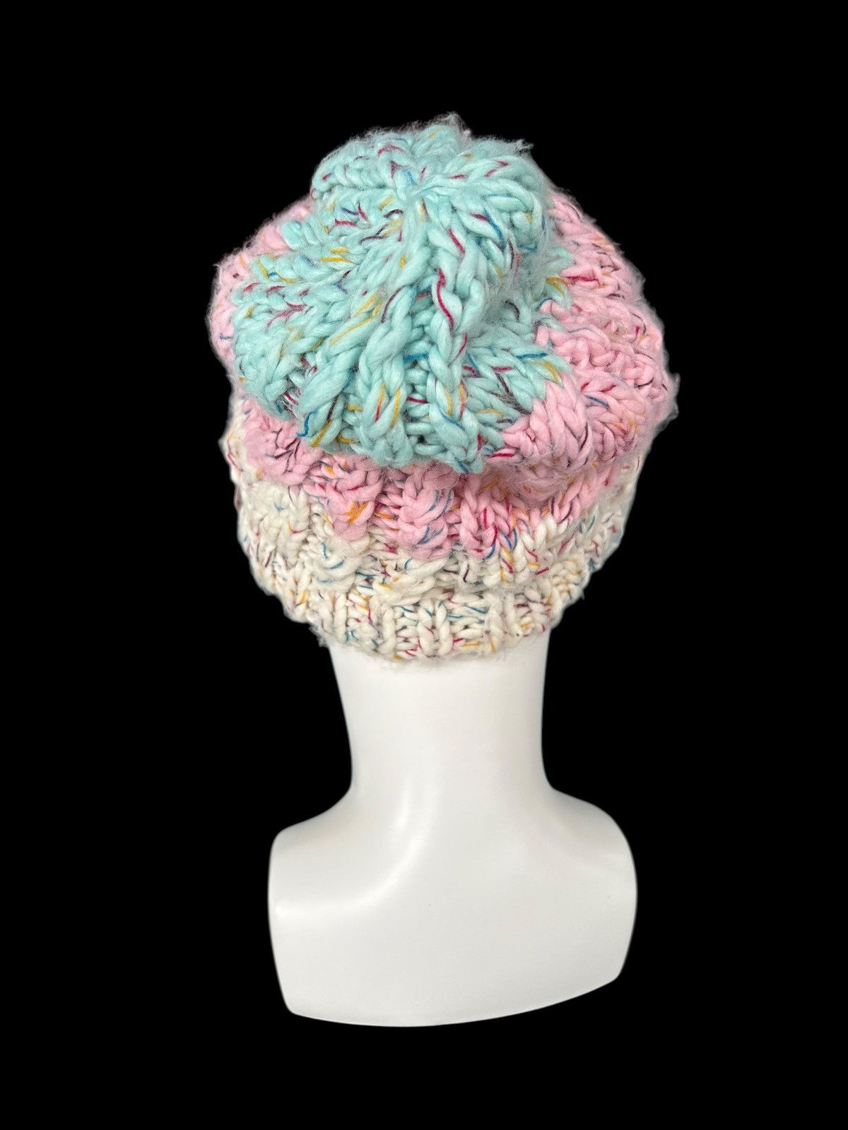 Japanese Brand × Kapital × Vintage Crochet Knitted Handmade Kissmark Beanie Hats Rare ☠️☠️🎌 Size ONE SIZE - 3 Thumbnail