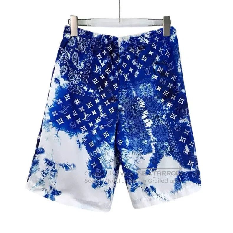 Louis Vuitton Louis Vuitton size s 22 blue logo presbyopic printed shorts Size US 28 / EU 44 - 2 Thumbnail