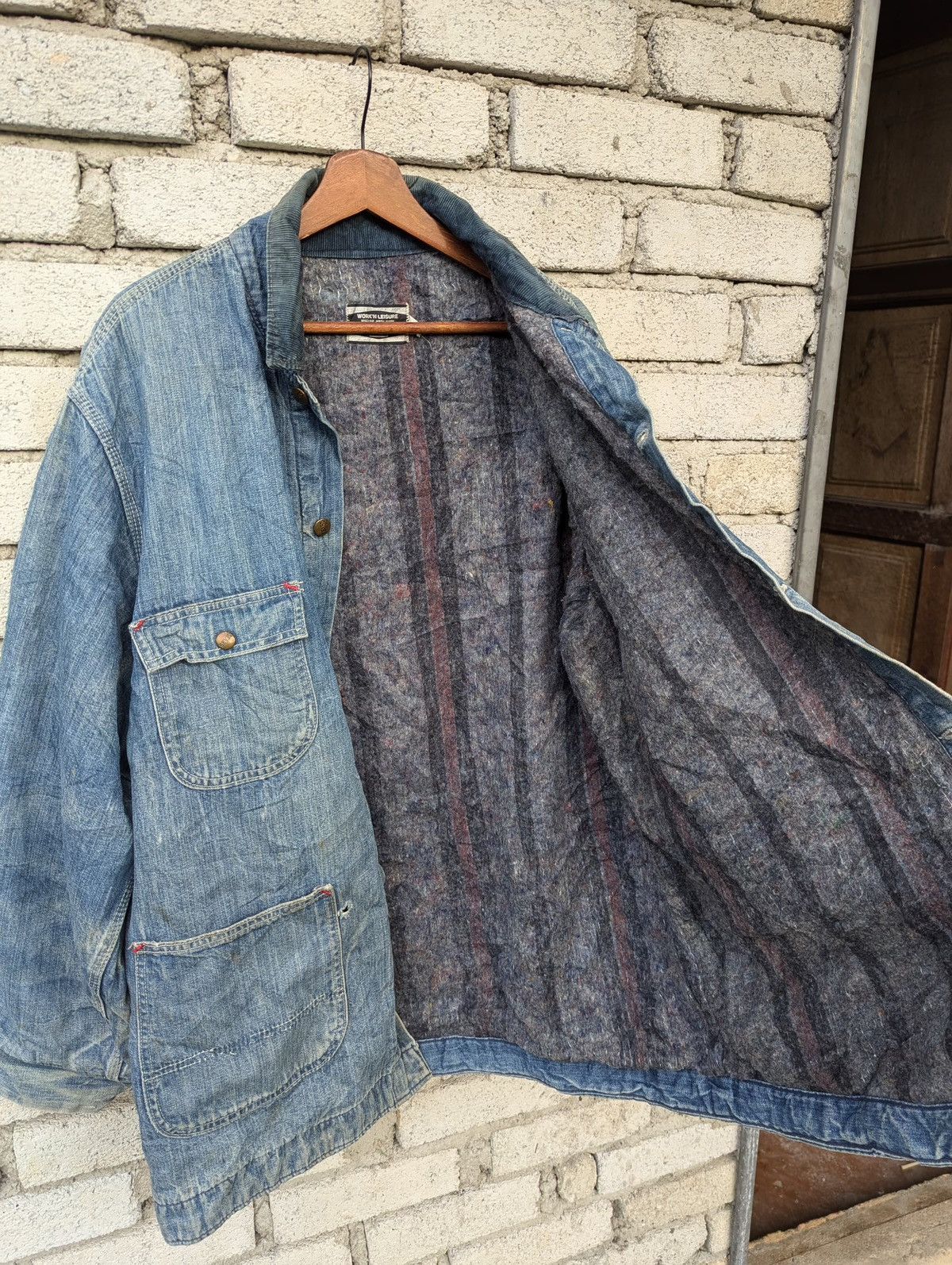 Sears × Vintage Sears Workers Wool Denim Jacket Size US XL / EU 56 / 4 - 4 Thumbnail