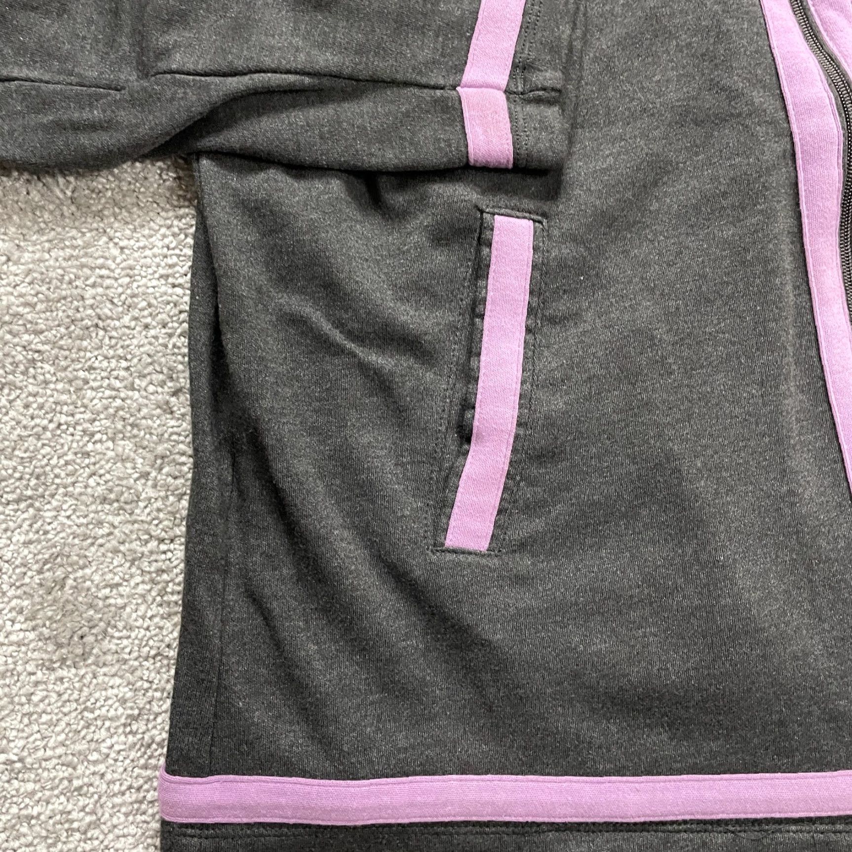 Blair Blair Bomber Jacket Womens M Gray Purple Full Zip High Neck Pockets Casual Size M / US 6-8 / IT 42-44 - 5 Thumbnail