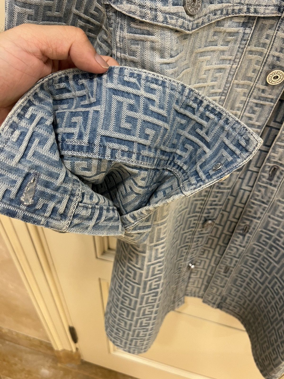 Balmain Monogram Denim overshirt size 46 Size US S / EU 44-46 / 1 - 10 Thumbnail