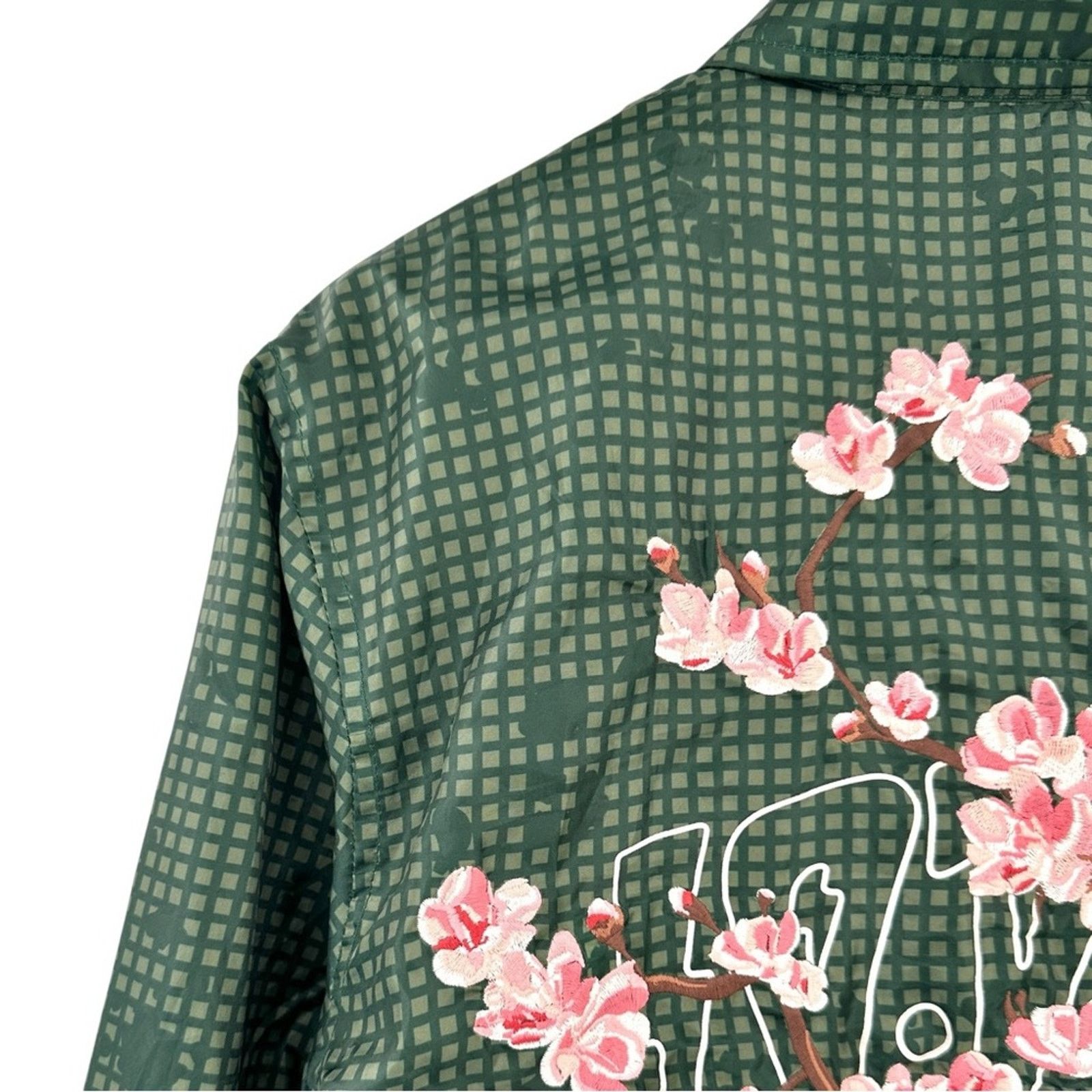 10 Deep NWT Dust To Dust Coach's Jacket - Green Floral Windbreaker Size US S / EU 44-46 / 1 - 5 Thumbnail