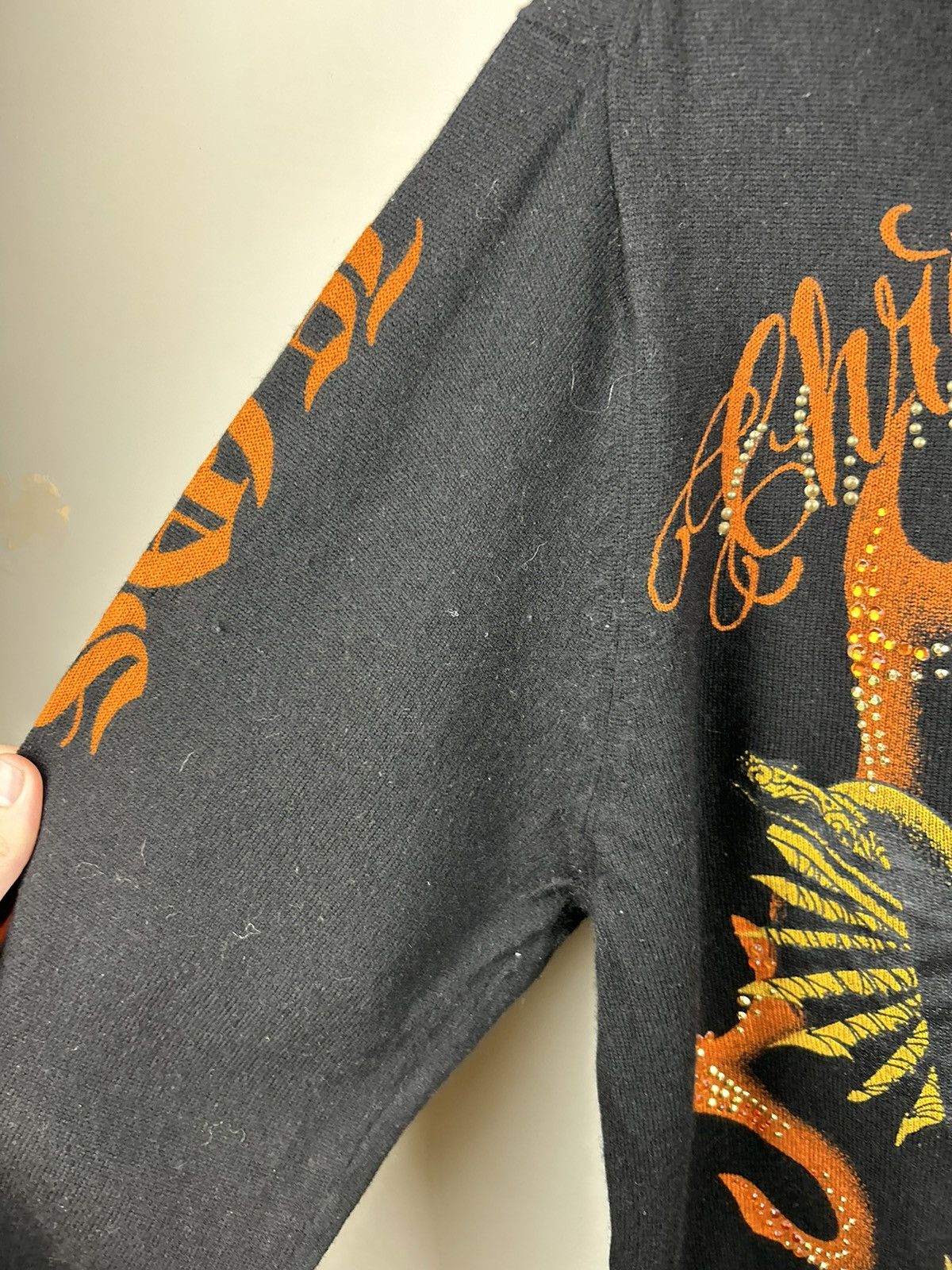 Christian Audigier Christian Audigier Zip Hoodie Black Logo Size US XL / EU 56 / 4 - 22 Thumbnail