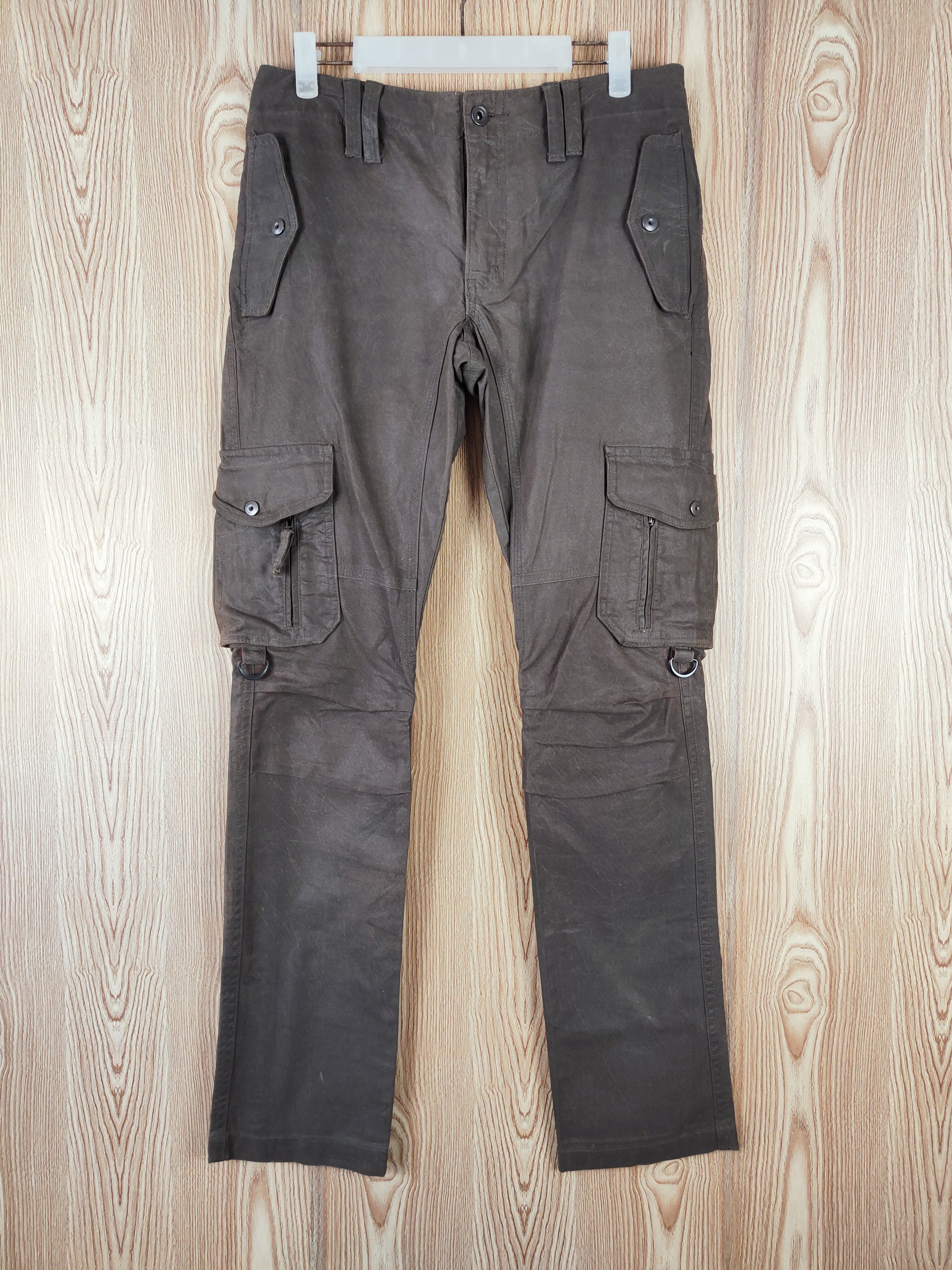 D Schlussel Brown Multipocket Tactical Cargo Pants #W211