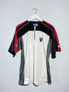 Vintage Starter NBA Chicago Bulls Baseball Jersey XL White Stitched Double  Side