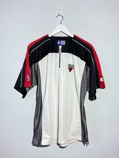 VINTAGE 90s STARTER CHICAGO BULLS NBA HALF ZIP JACKET SZ: S – Stay