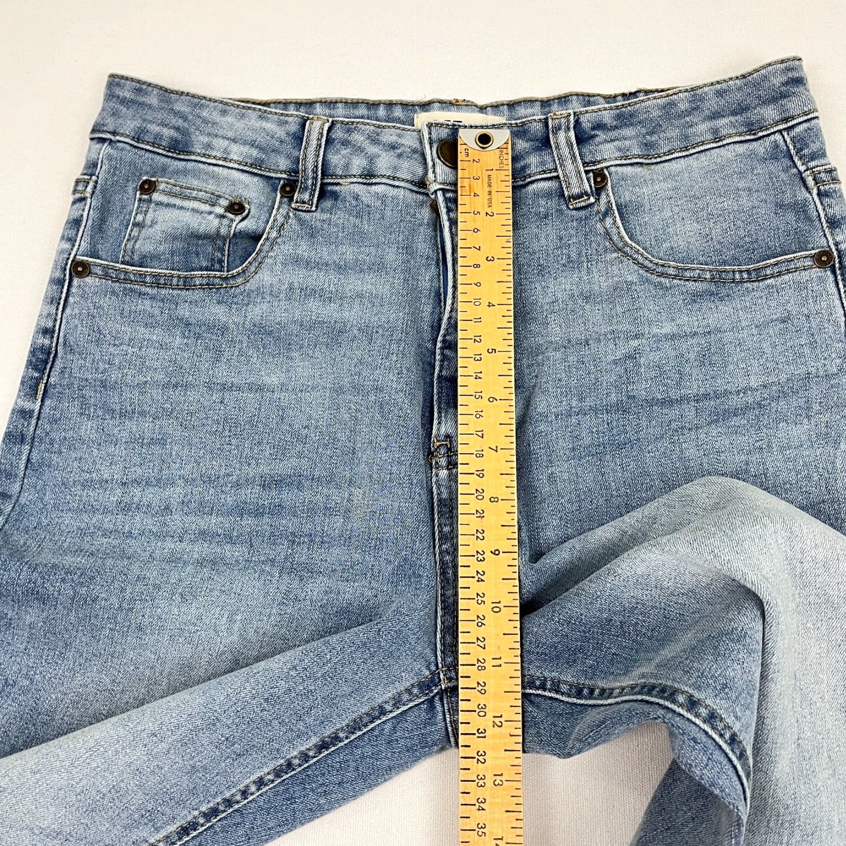 Vintage OAT New York Jeans Straight Light Wash Denim High Rise 30 W31 I28 Slim 5-Pocket Womens Jeans Blue Size 30" / US 8 / IT 44 - 5 Thumbnail