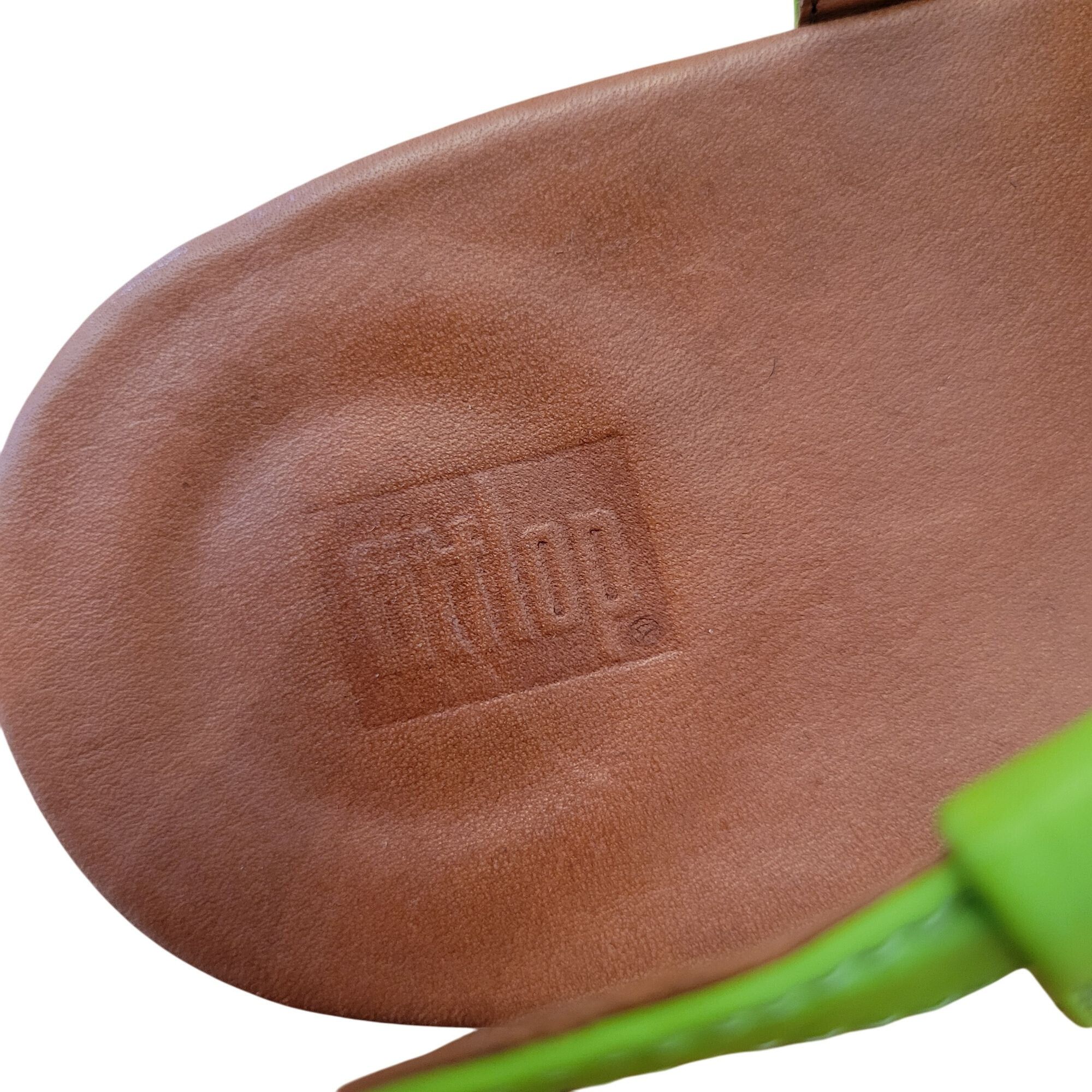 Vintage Fitflop Lime Green Toe Post Sandals TIA Corsage Sequins Flor Size US 10 / IT 40 - 6 Thumbnail