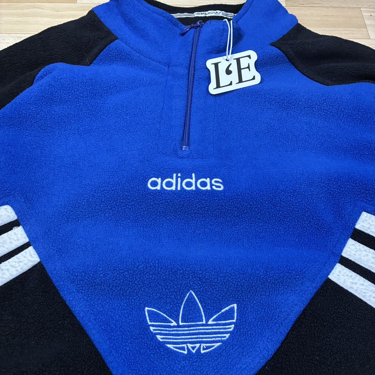Adidas Mens Adidas Vintage 90s Fleece Jacket Size L Size US XL / EU 56 / 4 - 2 Thumbnail