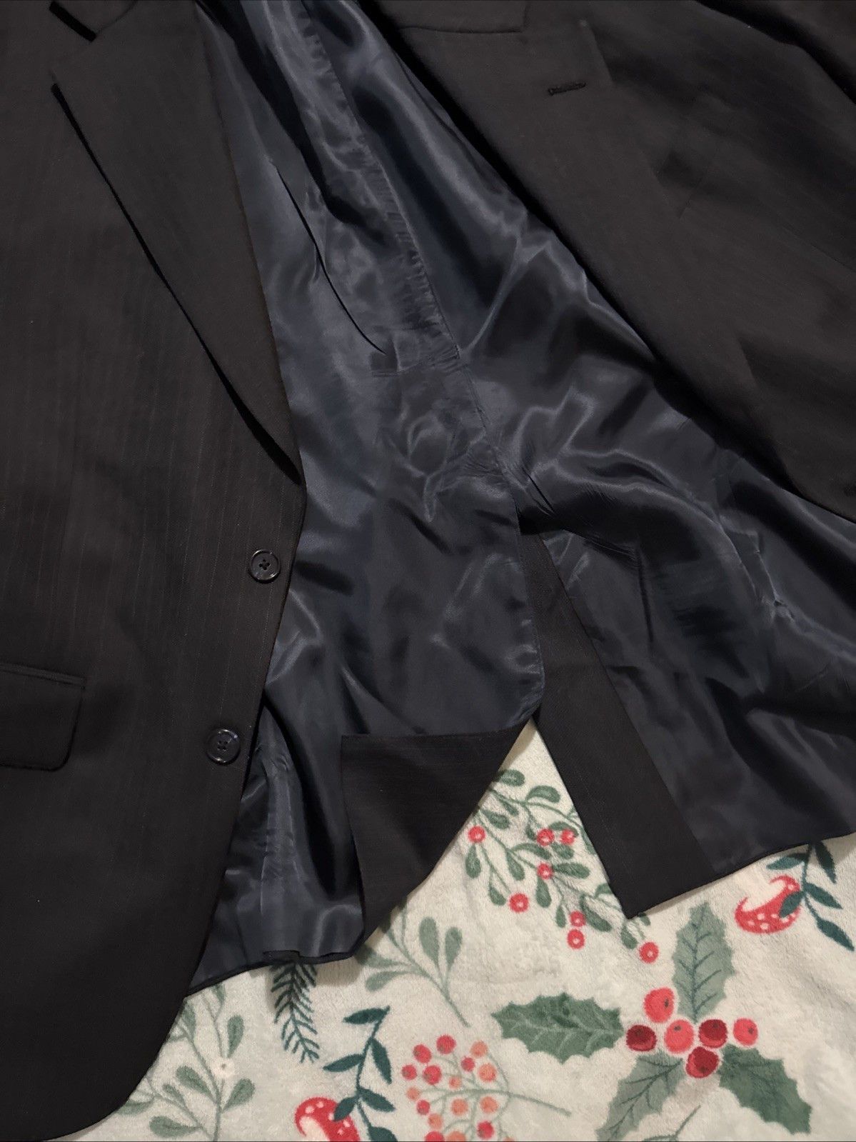 Stafford Stafford 100% Wool Pinstripe Suit Jacket 44R ( See Measurem Size 44R - 5 Thumbnail