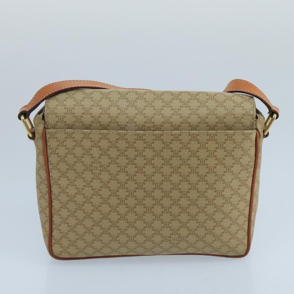 Celine CELINE Macadam Canvas Shoulder Bag Beige Gold Size ONE SIZE - 2 Thumbnail