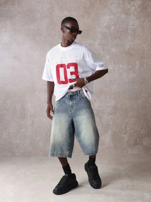 Japanese Brand WASHED vintage Y2K denim jorts skate Size US 30 / EU 46 - 3 Thumbnail
