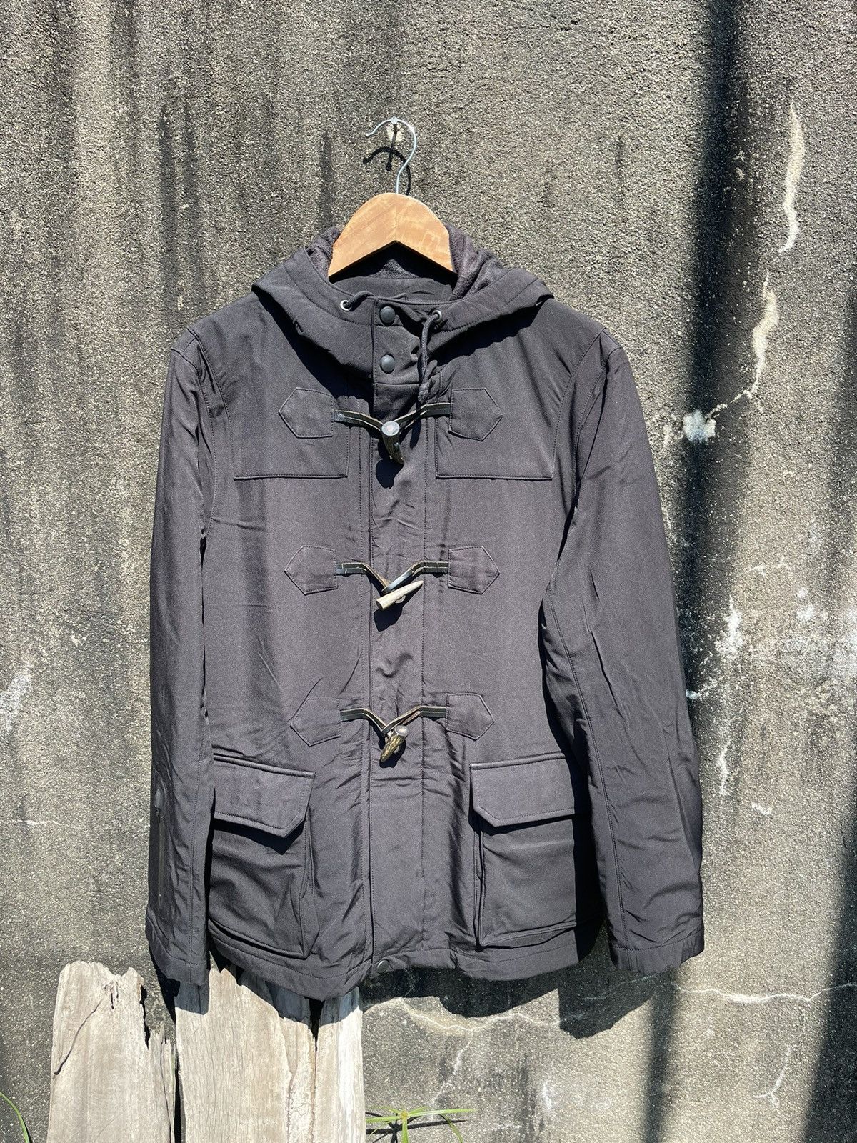 Beams Japan Beams Lights Hooded Toggle Jacket – Black (L) Size US L / EU 52-54 / 3 - 1 Thumbnail