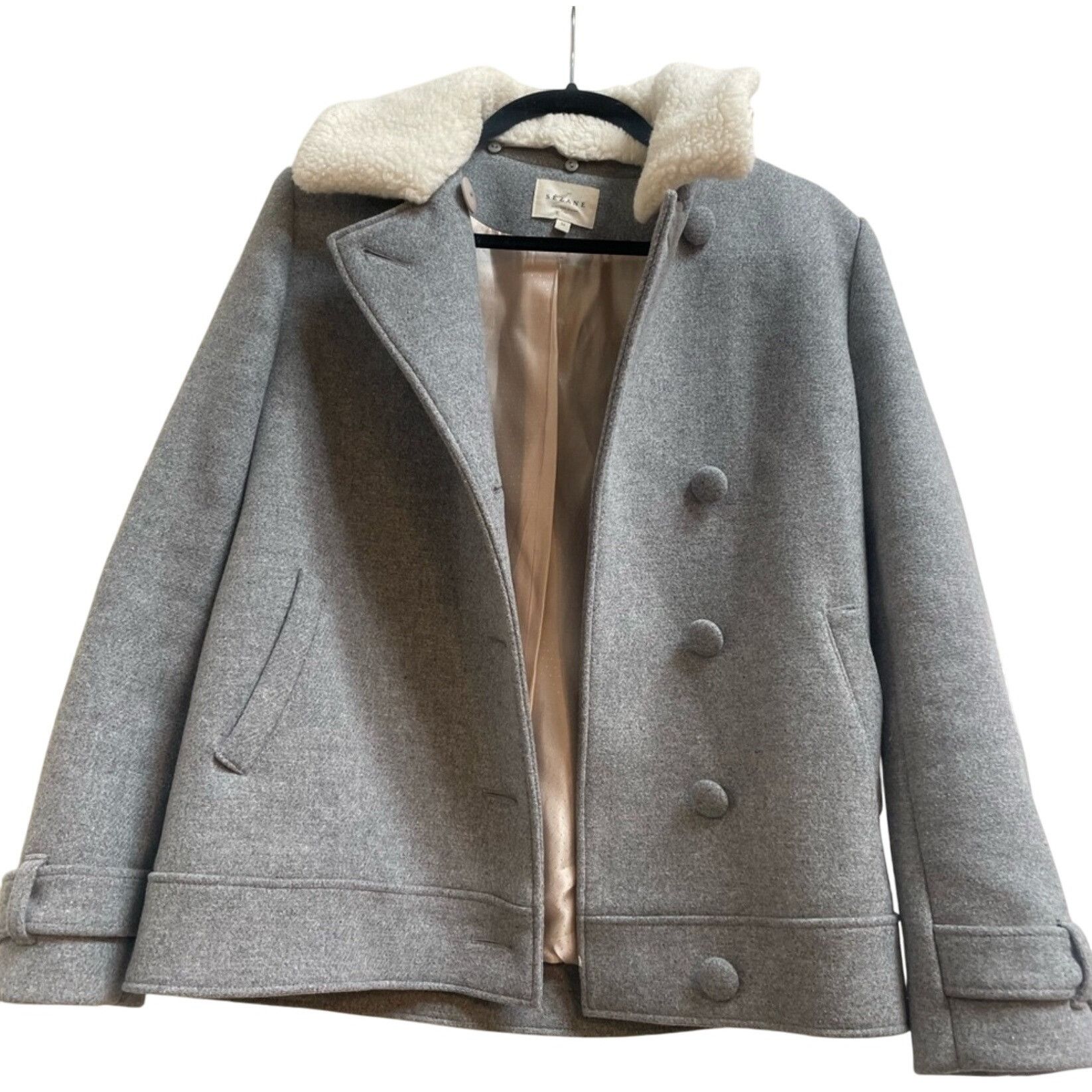 Sezane Like NU Sezane Hamptons wool Coat grey SZ40 bust 42 US8 Size M / US 6-8 / IT 42-44 - 2 Thumbnail