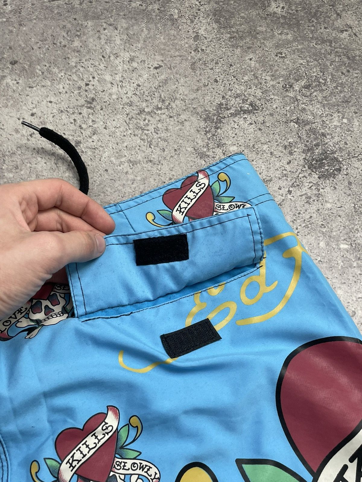 Ed Hardy × Vintage Vintage Ed Hardy Swim Shorts Blue L size Size US 34 / EU 50 - 7 Thumbnail