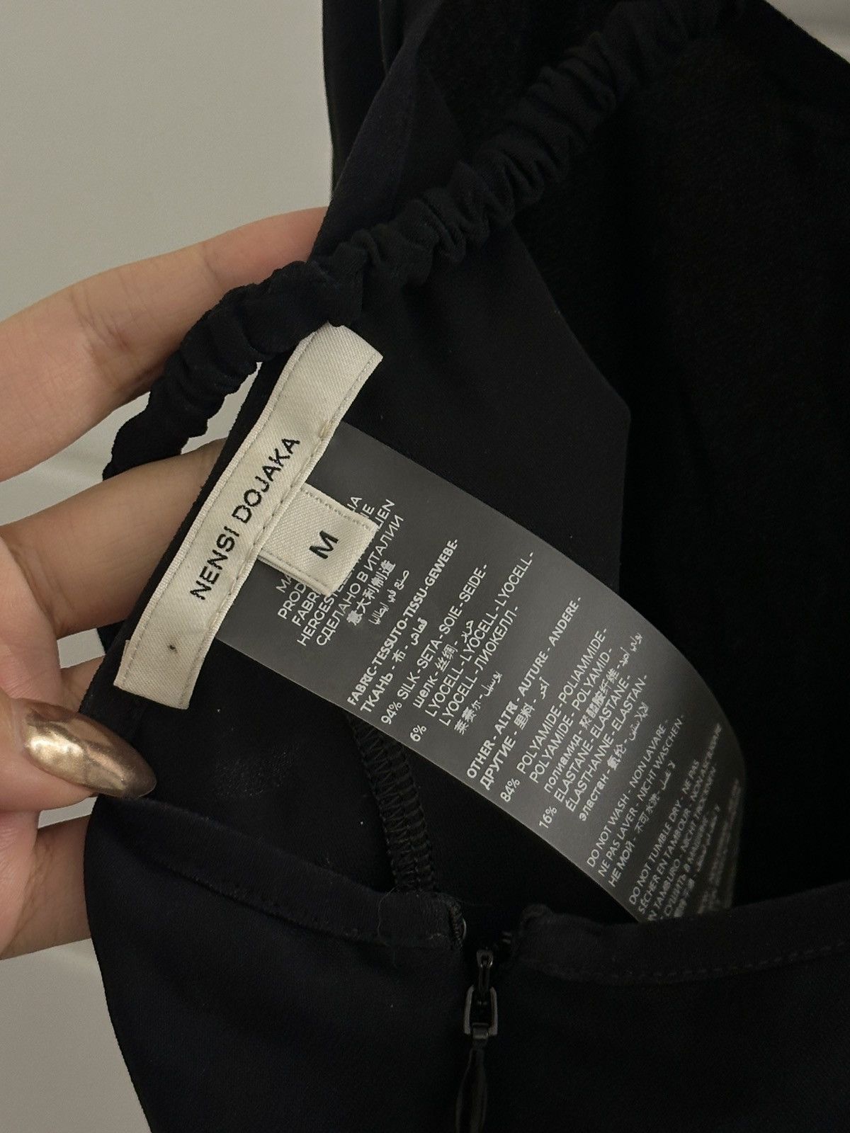 Nensi Dojaka Short Black Dress Size M / US 6-8 / IT 42-44 - 6 Thumbnail