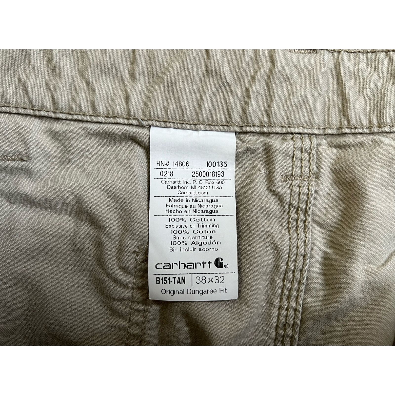 Carhartt Carhartt Original Dungaree Fit Carpenter Work Pants 38x32 Size US 38 / EU 54 - 3 Thumbnail
