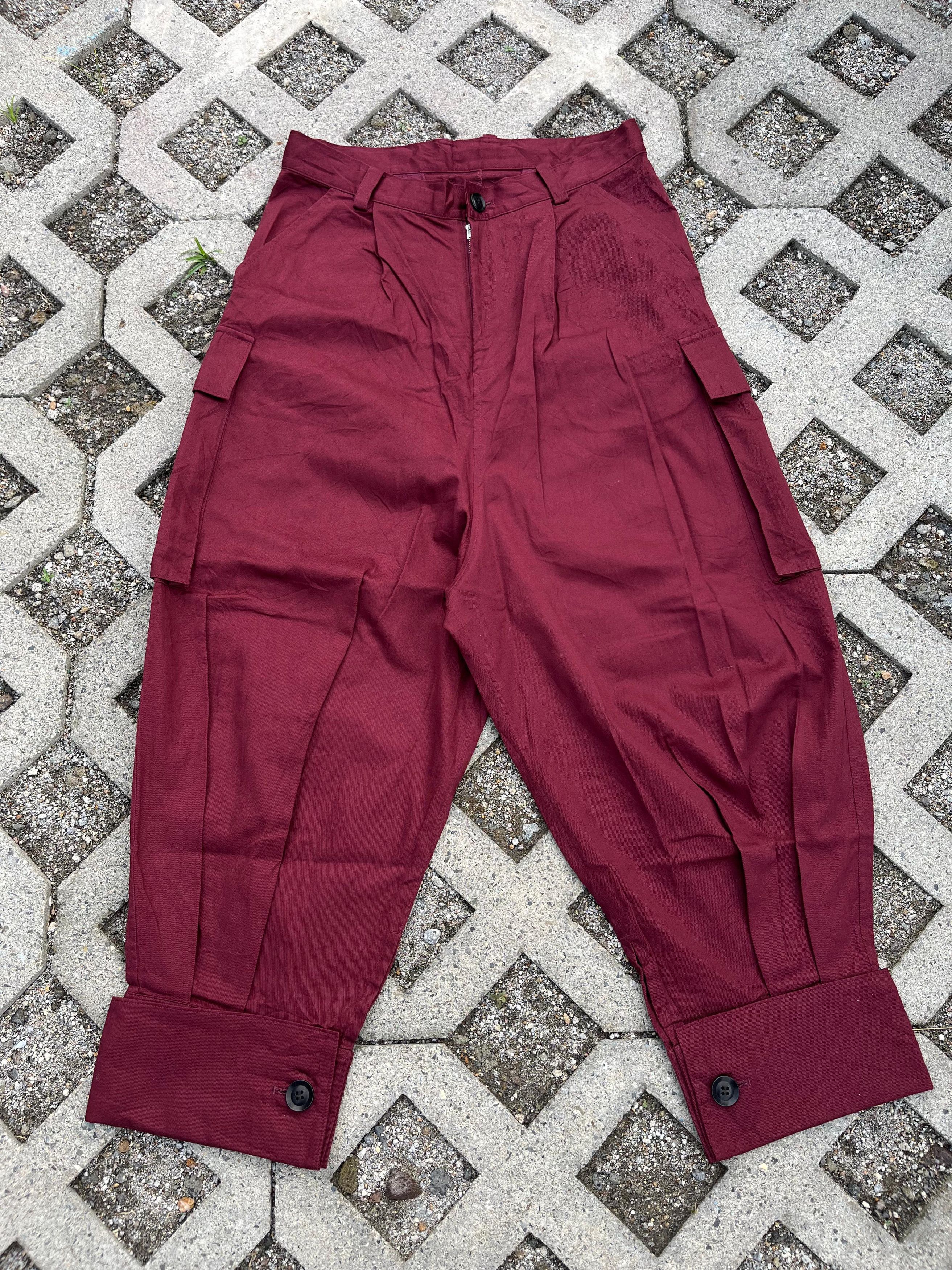 Y's Y's Born Product Cotton Twill Cuffed Hem Cargo Pants Size US 31 - 1 Thumbnail