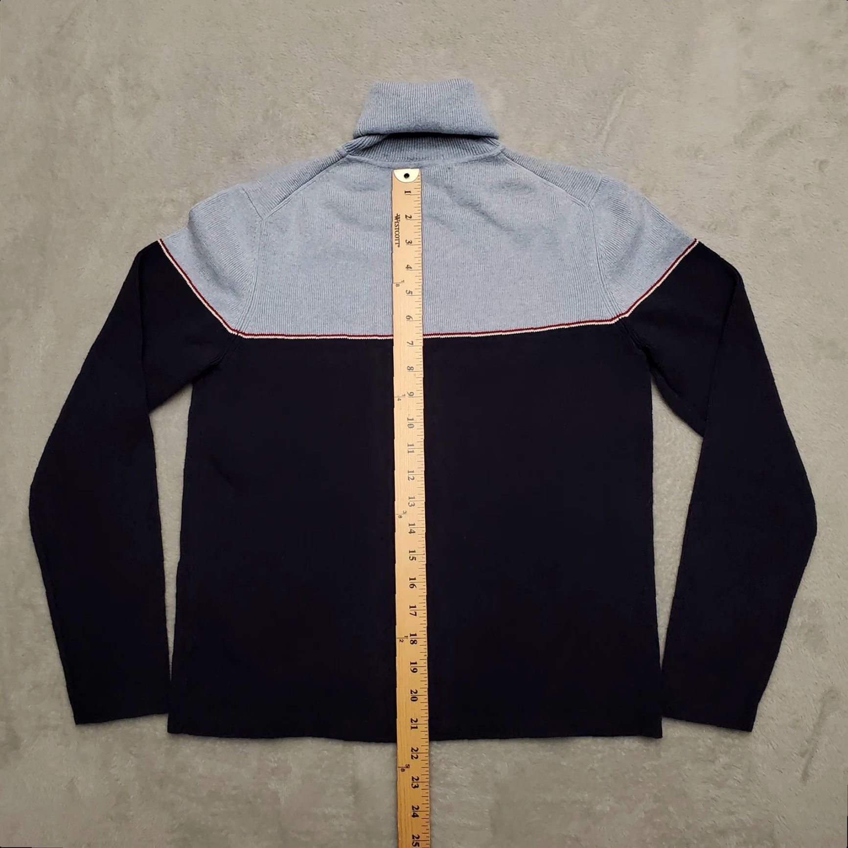 Ralph Lauren VTG Eddie Sweater Women L Blue Long Sleeve Turtleneck Casual Stretch Knit Pullover Classic Cotton Nylon Spandex Vintage Size L / US 10 / IT 46 - 6 Thumbnail
