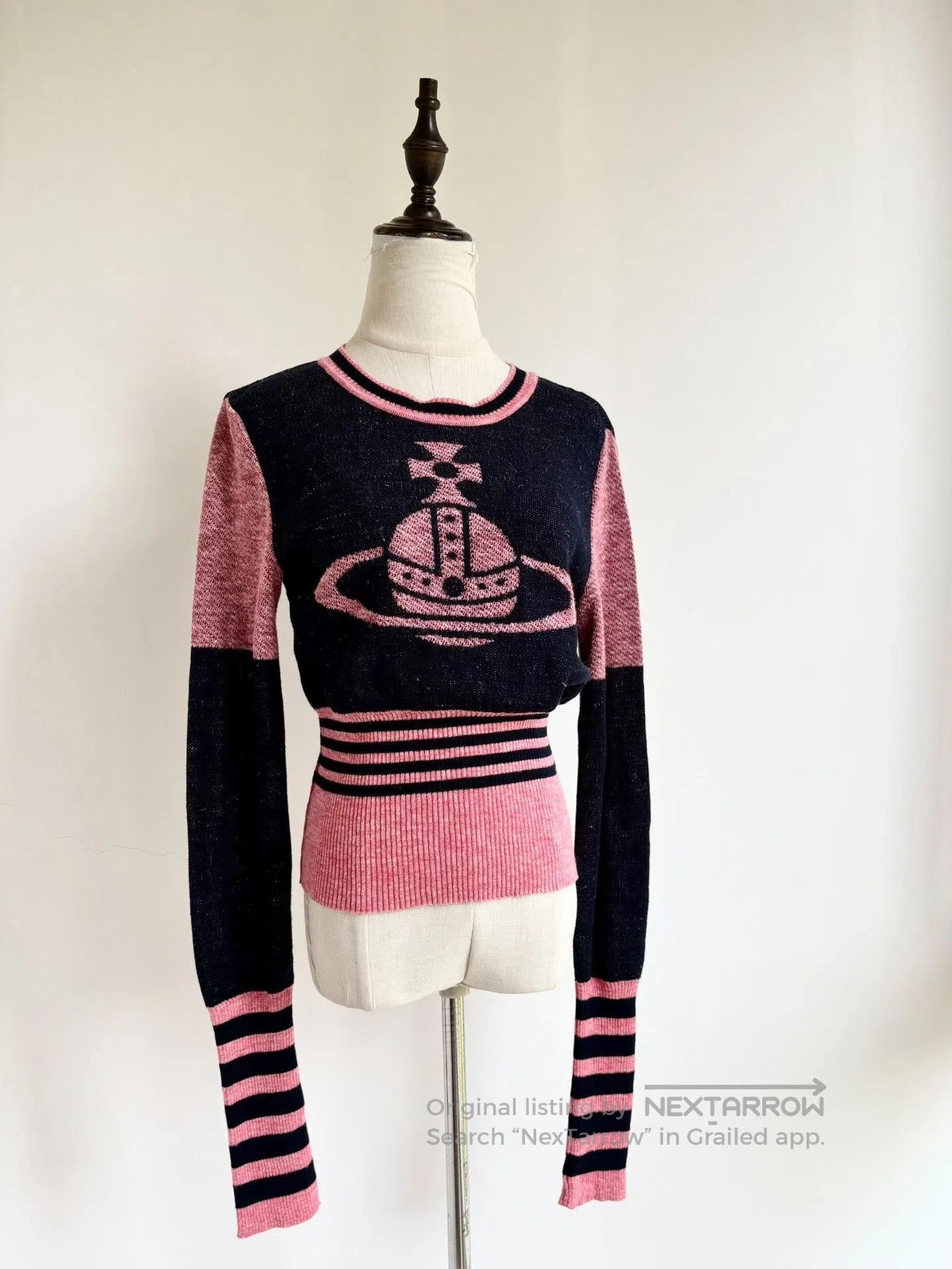 Vivienne Westwood Vivienne Westwood Pink Black Stripe Knit Top. Size M / US 6-8 / IT 42-44 - 2 Thumbnail