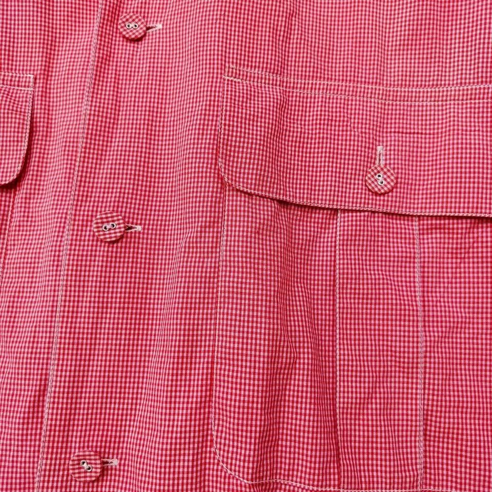 Issey Miyake 80s Issey Miyake Double Pocket Pink Plaid Long Sleeve Shirt Size US L / EU 52-54 / 3 - 4 Thumbnail