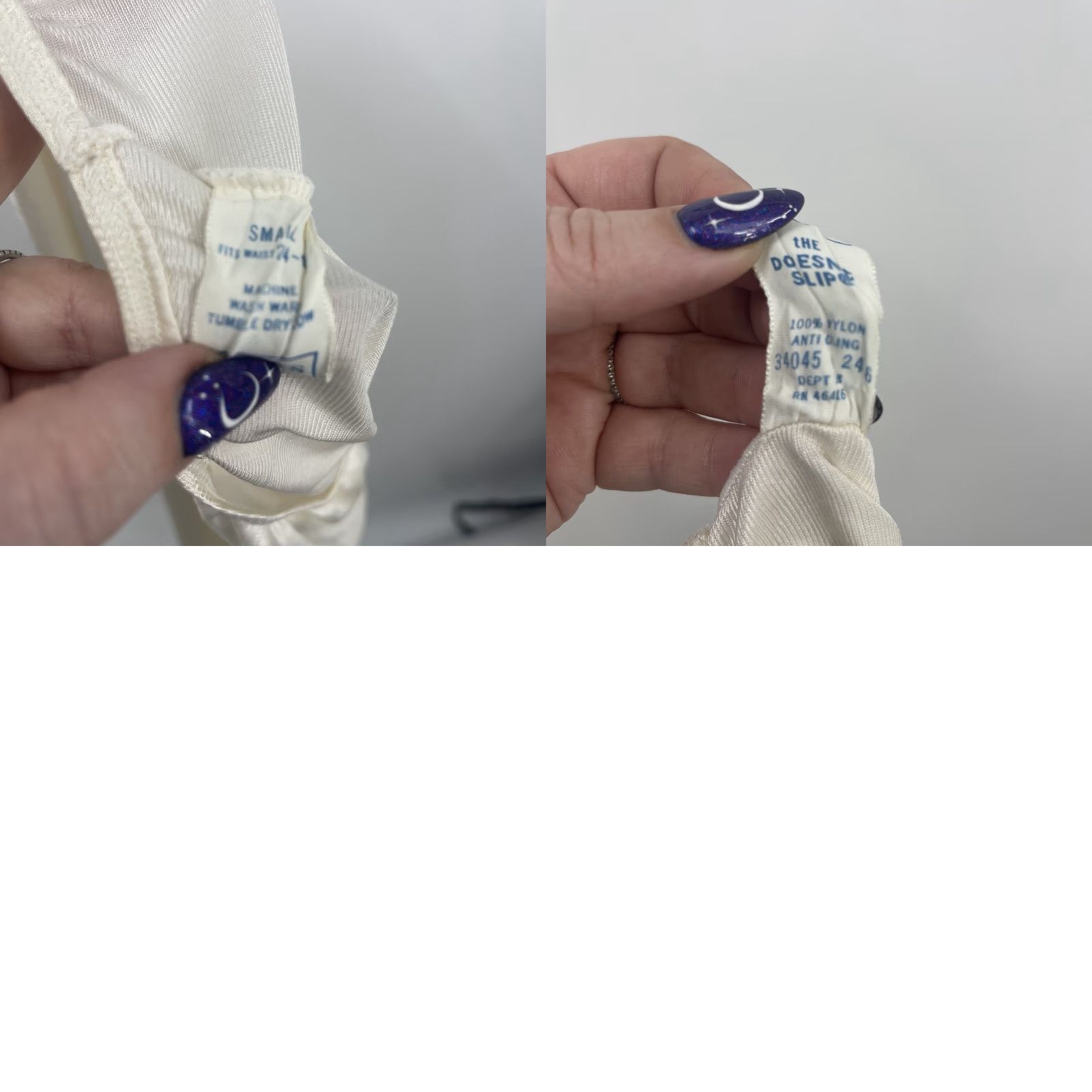 Sears VTG Sears Slip Women Small Cream Ivory Nylon Lace Hem Elastic Waist 1980s Casual Womens Girls? Size ONE SIZE - 9 Thumbnail