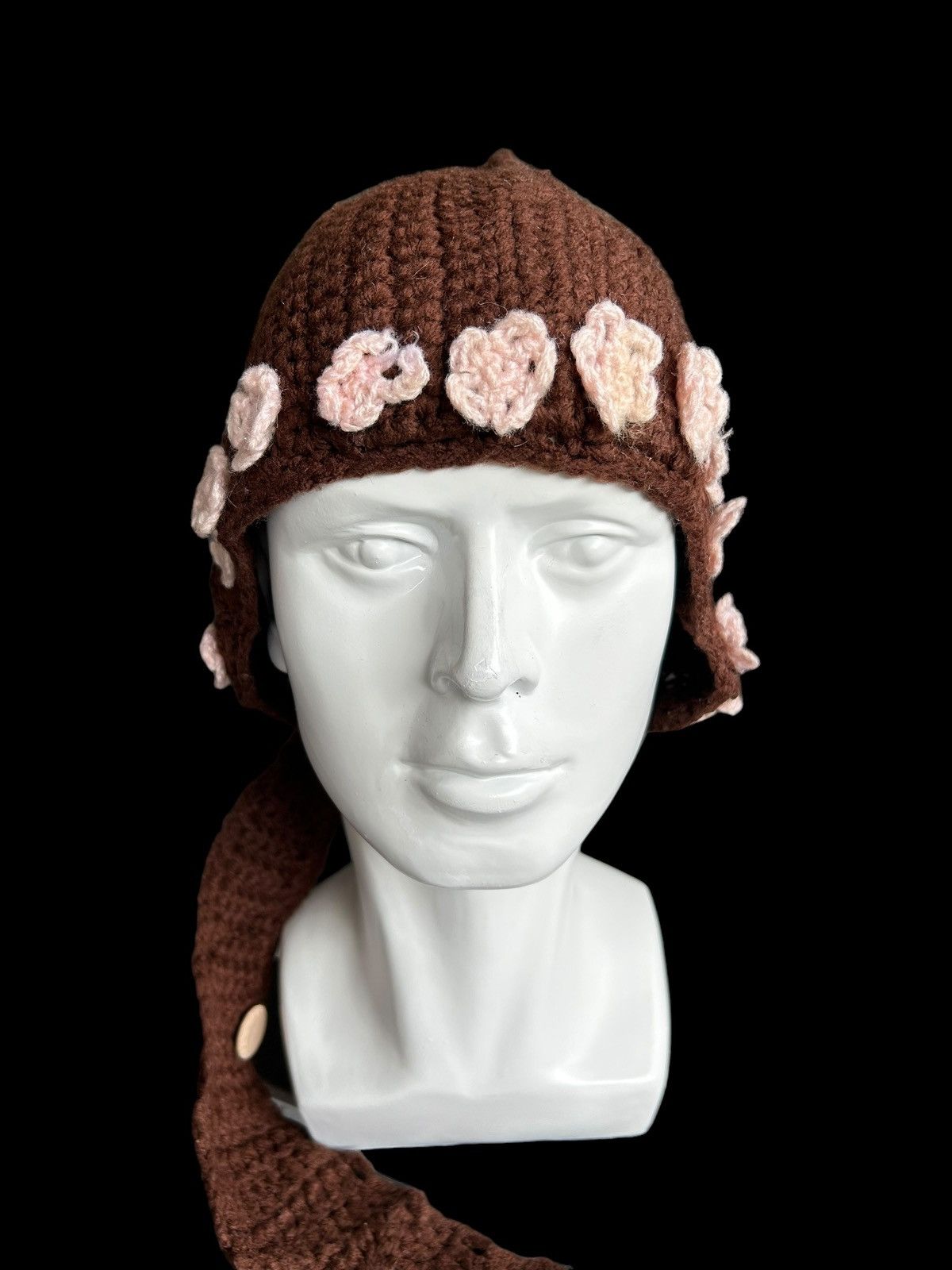 Japanese Brand × Kapital × Vintage Hippies style Crochet Knitted Handmade Long Beanie Hats Size ONE SIZE - 3 Thumbnail