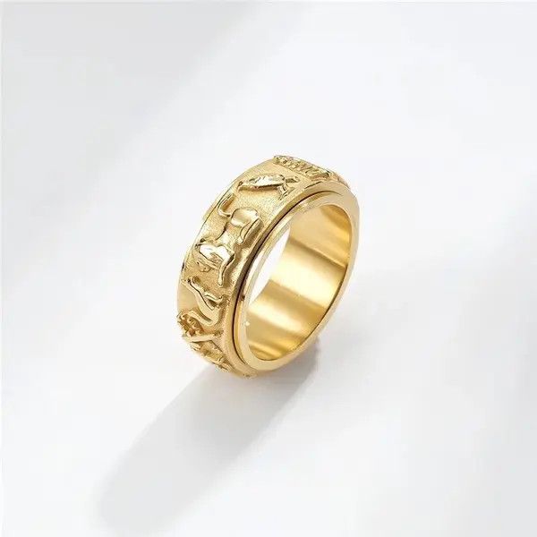 Designer Modyle Ancient Egyptian Symbol Rotating Ring Size ONE SIZE - 1 Thumbnail