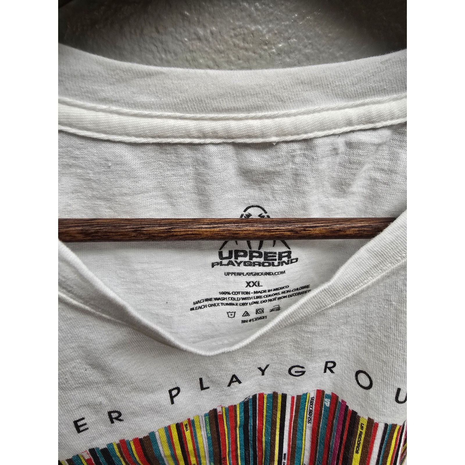Upper Playground Womens Upper Playground Top Shirt Barcode Graphic Tee XXL Size XXL / US 16-18 / IT 52-54 - 3 Thumbnail