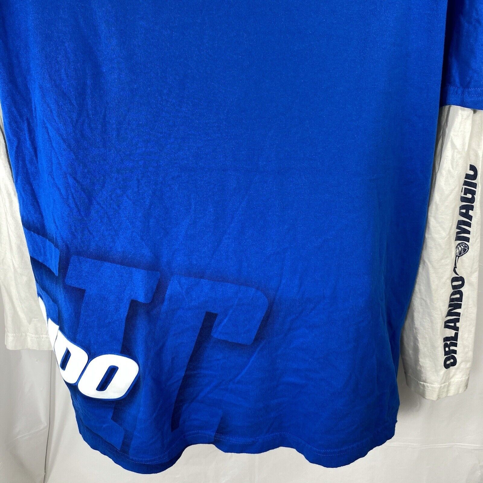 NBA UNK Orlando Magic Blue & White Basketball Graphic T Shirt Size US XL / EU 56 / 4 - 7 Thumbnail