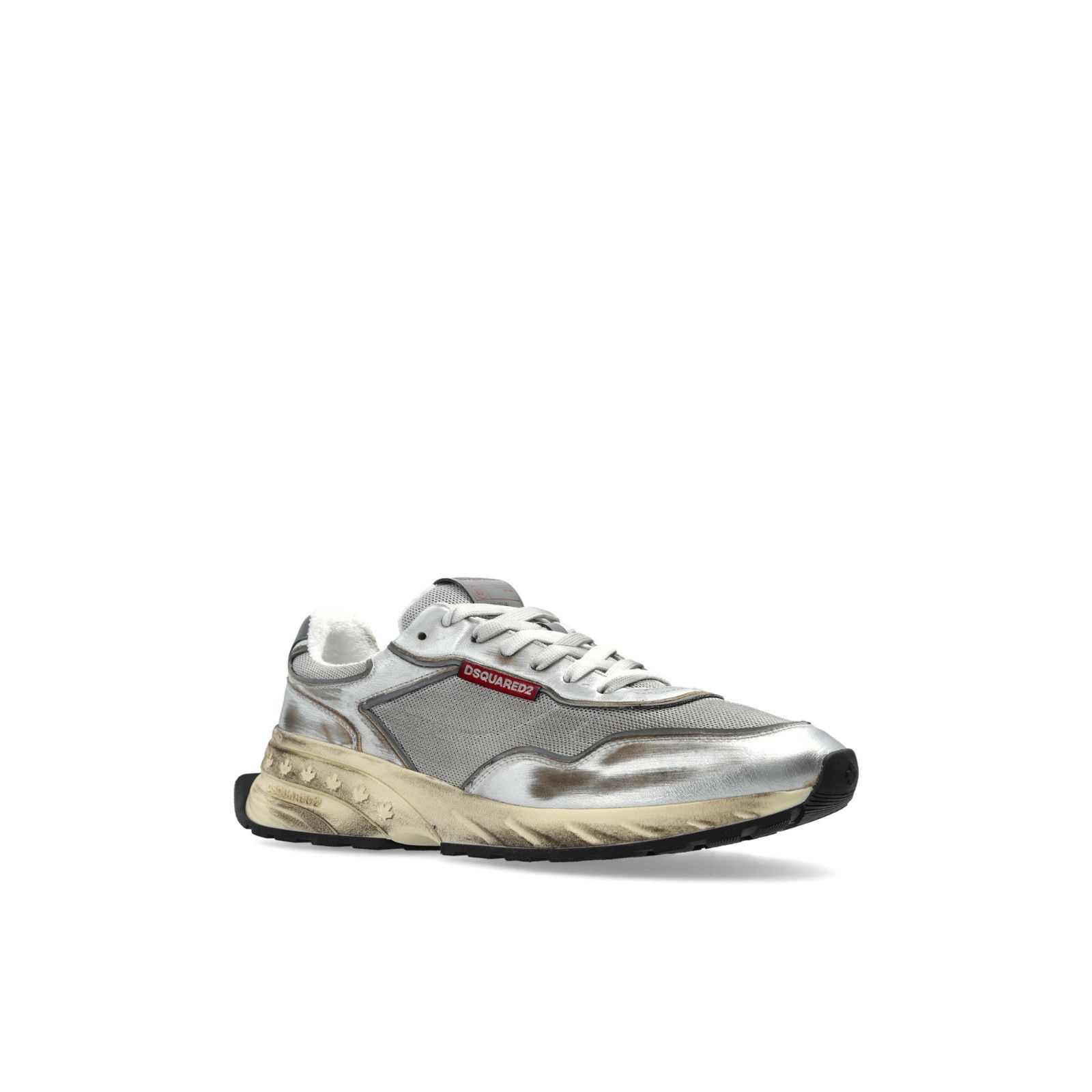 Dsquared2 DSQUARED2 Sprinter Gray Leather Sneakers New And Authentic ( Size US 7 / EU 40 - 2 Thumbnail