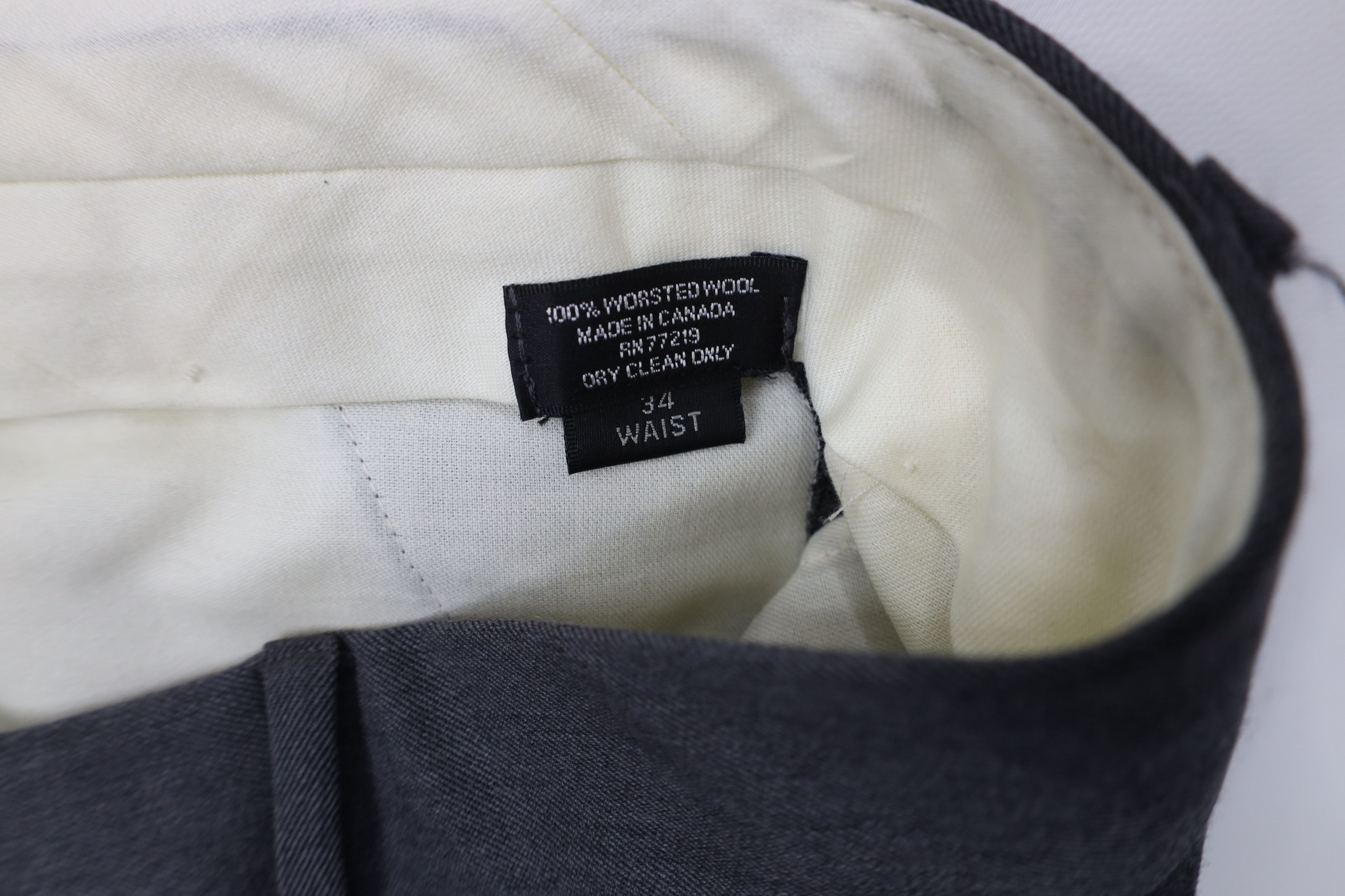 Vintage Vintage 90s Streetwear Wool Knit Wide Leg Chino Pants Gray Size US 34 / EU 50 - 8 Thumbnail