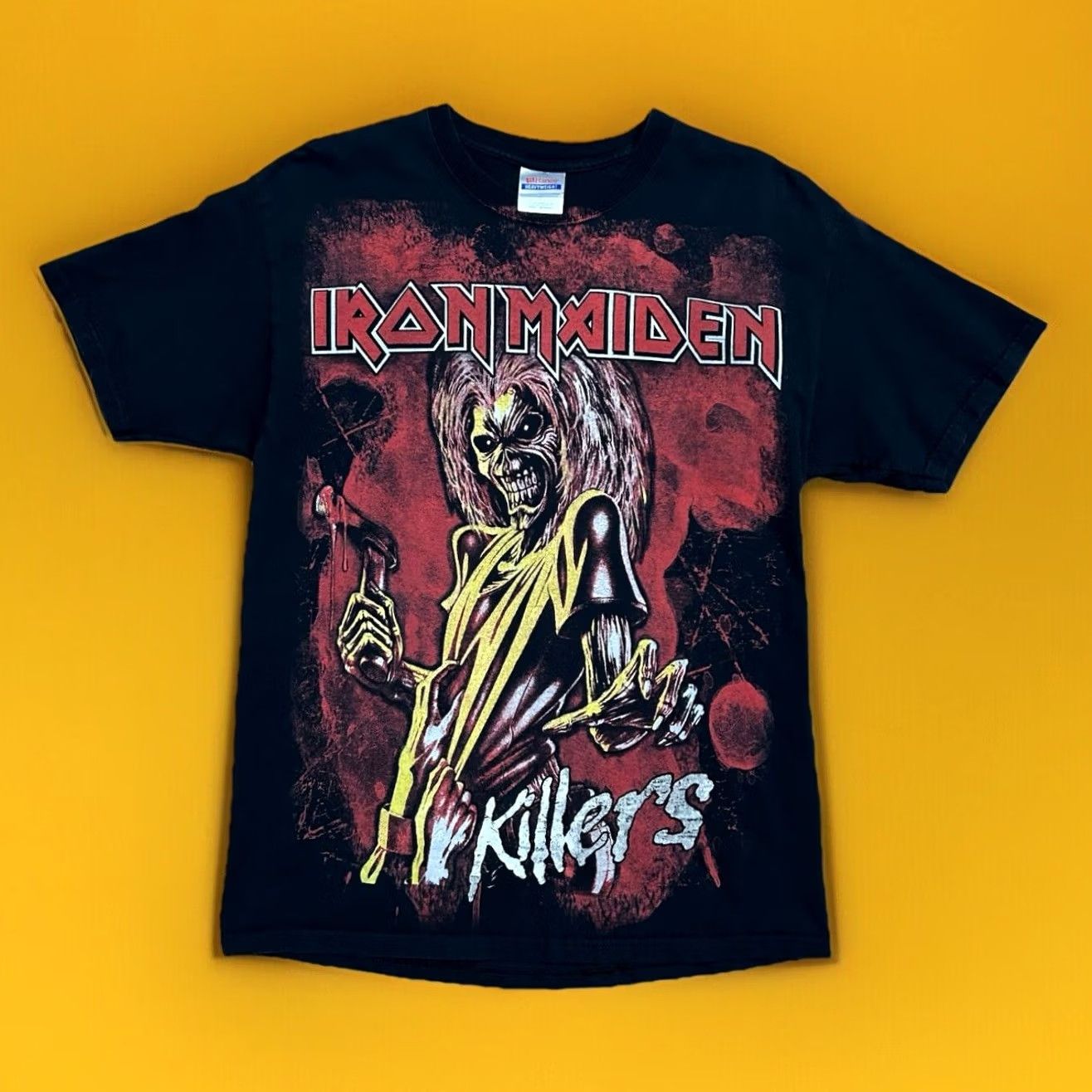 Vintage VINTAGE Iron Maiden Killers Tee Black T-Shirt Short Sleeve Size L Graphic Print Hanes Heavyweight Men Size US L / EU 52-54 / 3 - 2 Thumbnail