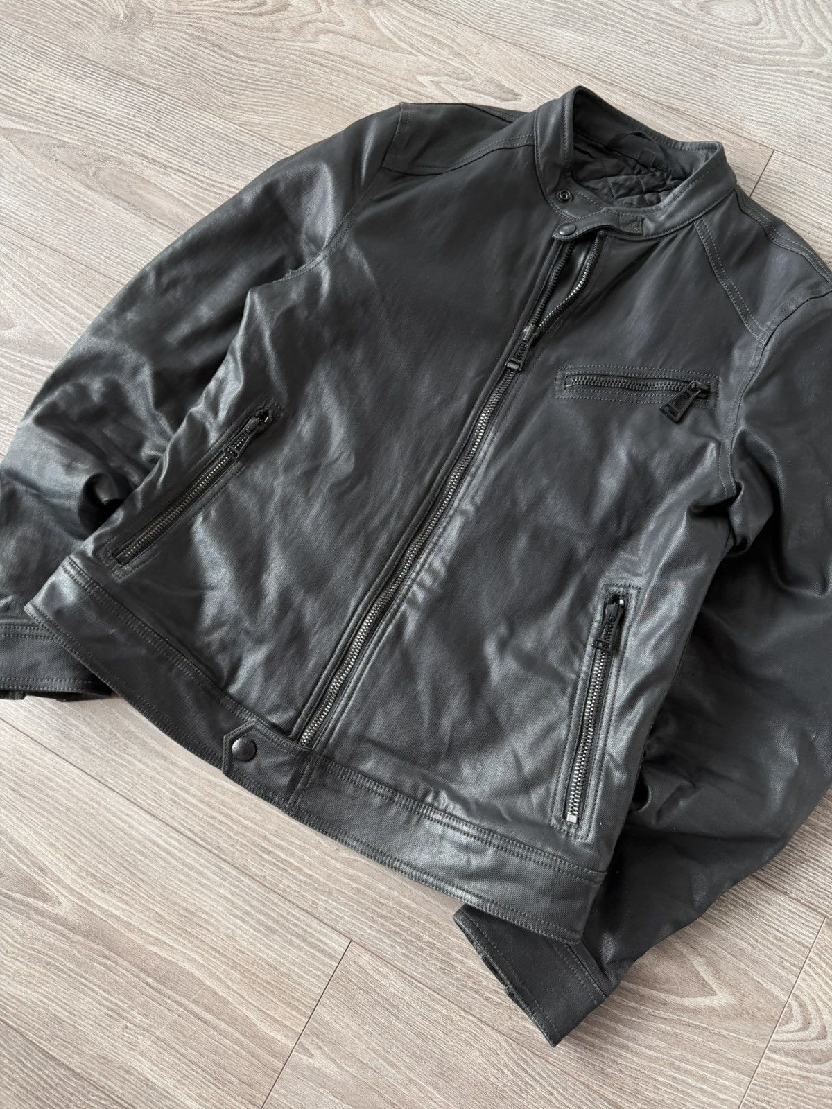Belstaff Belstaff Waxed Cotton Moto Racer Bomber Jacket Size US M / EU 48-50 / 2 - 9 Thumbnail