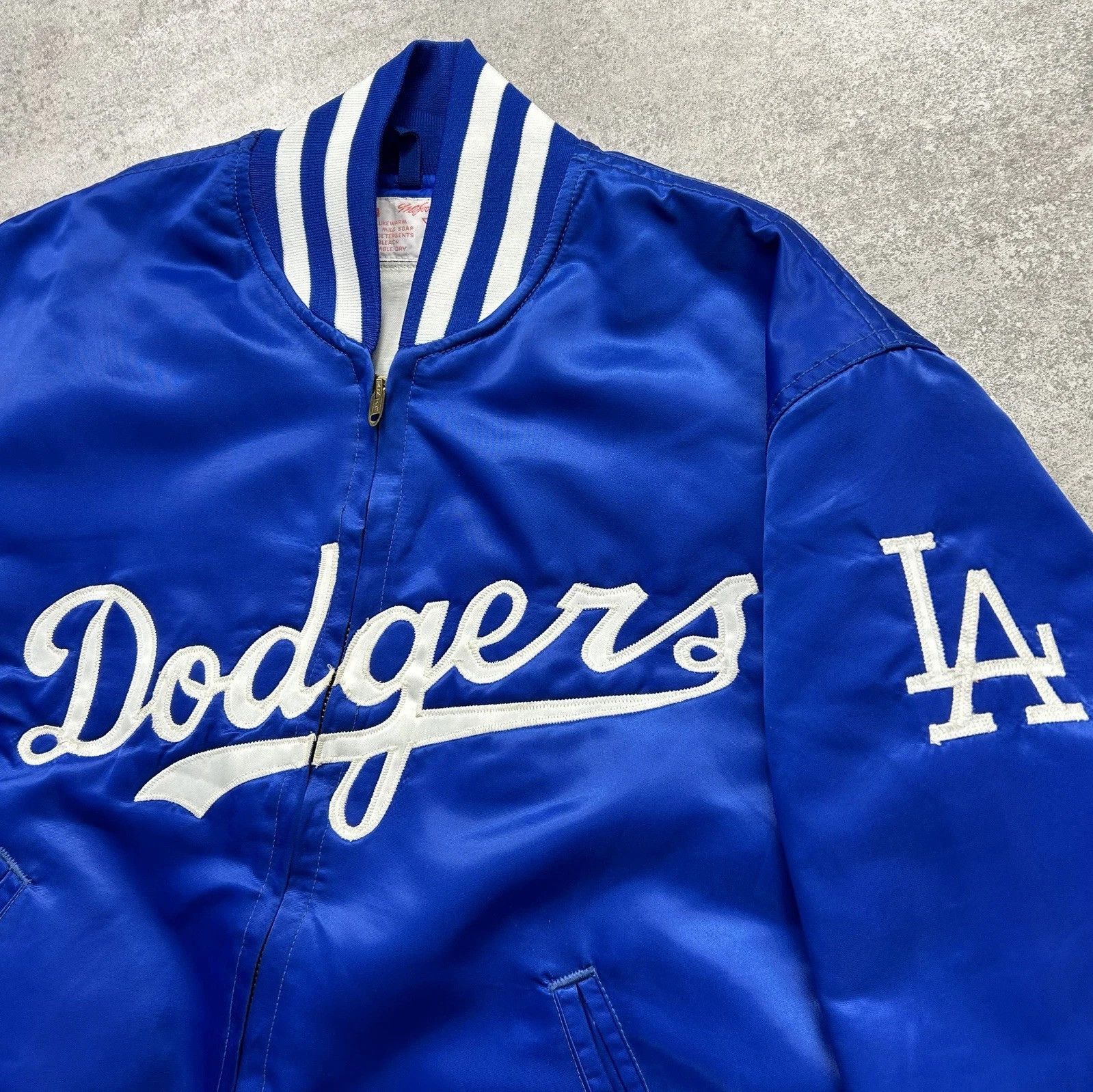 MLB × Vintage Los Angeles Dodgers GOODMAN SONS Garett Teel SATIN 44 Size US L / EU 52-54 / 3 - 3 Thumbnail