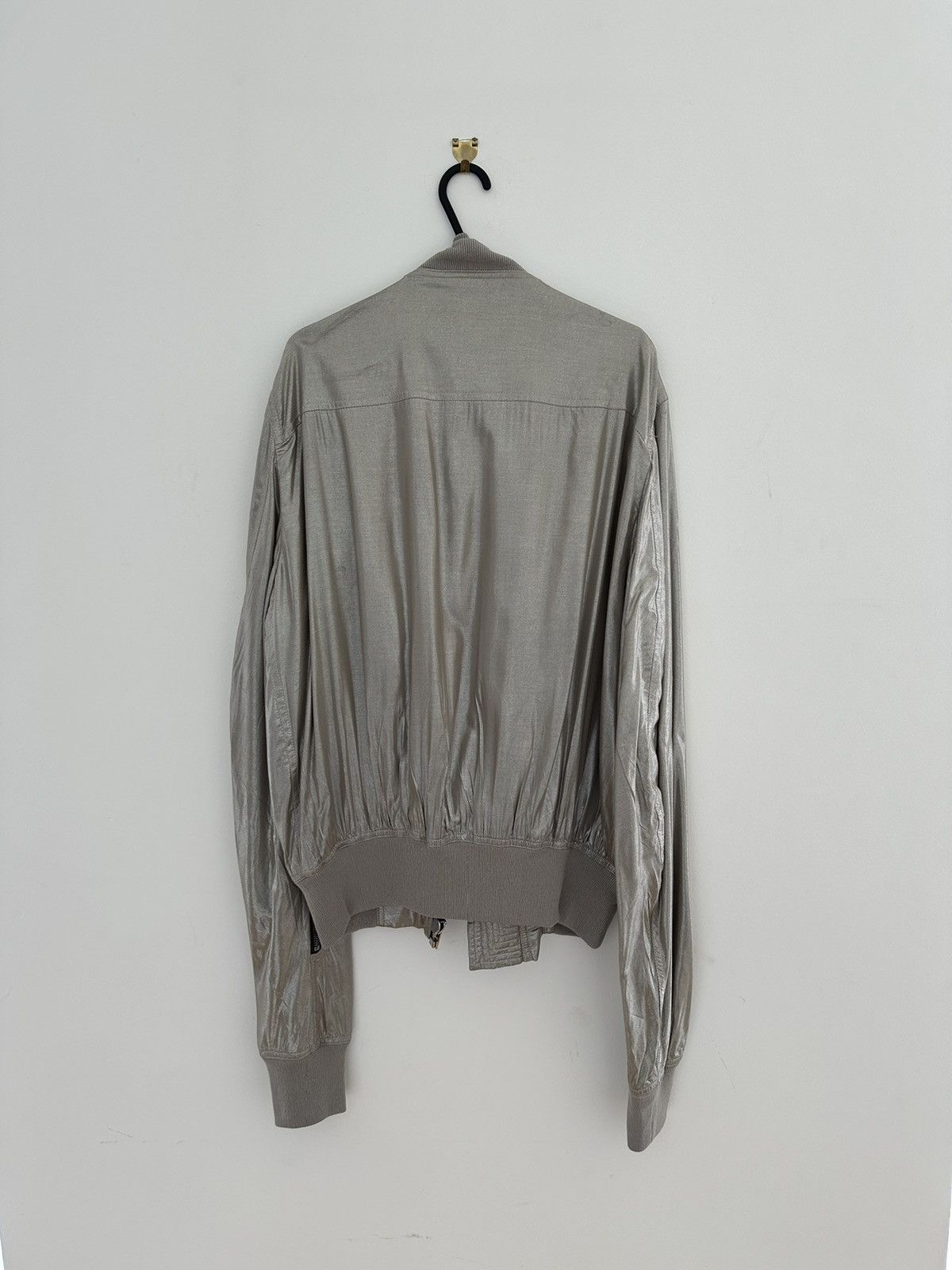 Rick Owens Rick Owens SS22 Bauhaus Flight Jacket (Silver) Size US M / EU 48-50 / 2 - 2 Thumbnail