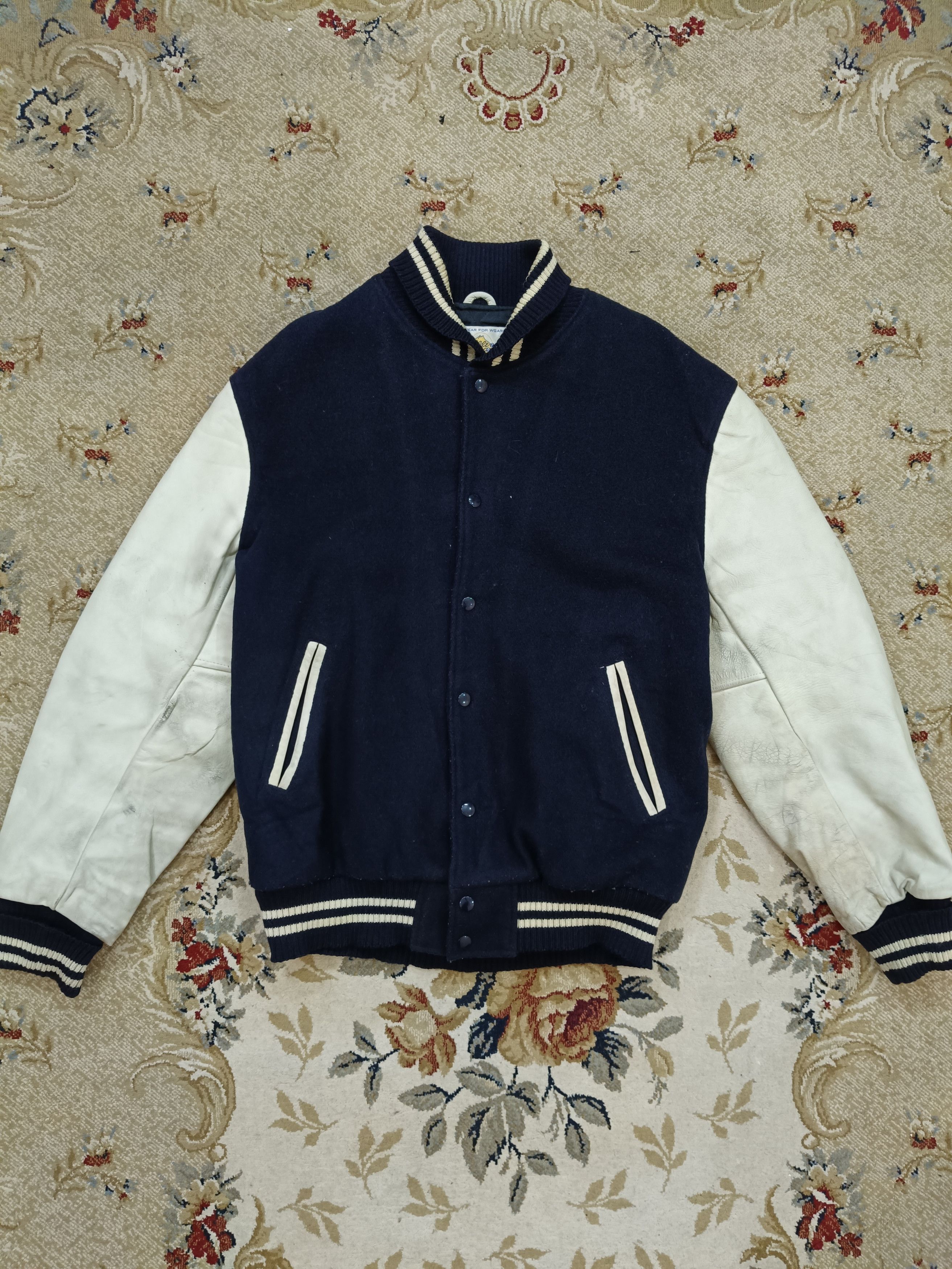 Golden Bear × Vintage Vintage Wool Golden Bear Varsity With Leather Sleeves Size US L / EU 52-54 / 3 - 1 Thumbnail