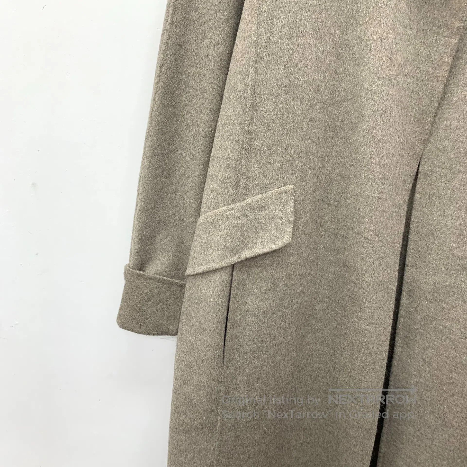 Max Mara Max Mara Beige Cashmere Collar Long Sleeve Trench Coat| Size XS / US 0-2 / IT 36-38 - 4 Thumbnail