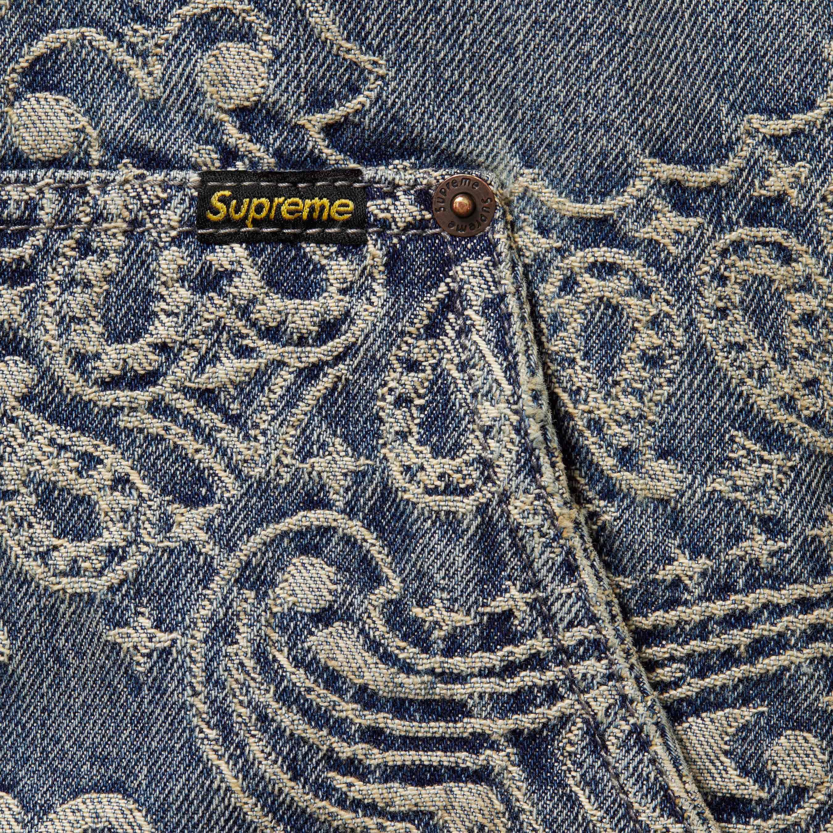 Supreme Supreme Bandana Jacquard Denim Hooded Work Jacket Size US XL / EU 56 / 4 - 4 Thumbnail