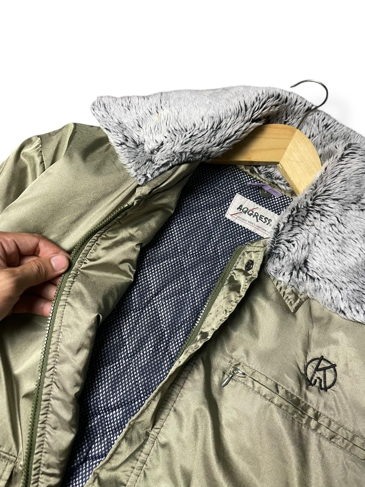 Japanese Brand × Vintage Aggress Japanese Brand Hidden Zipper Jacket (68) Size US L / EU 52-54 / 3 - 7 Thumbnail