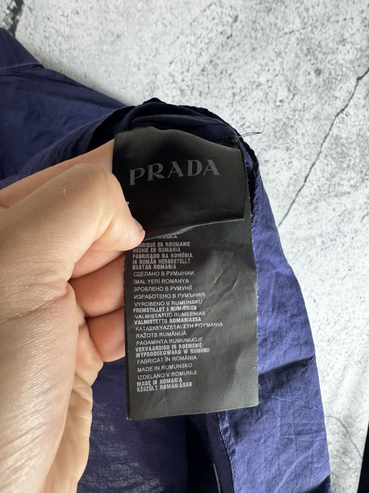 Prada Vintage Prada Blue Short Sleeve Designer Shirt Short Sleeve Size US M / EU 48-50 / 2 - 4 Thumbnail