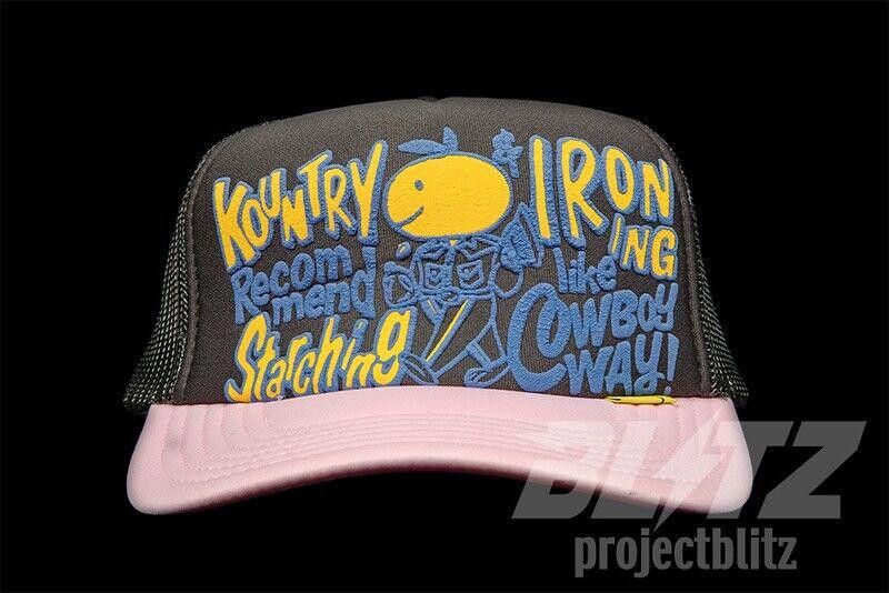 Kapital KAPITAL KOUNTRY STARCHING IRONING TRUCKER CAP HAT GREY PINK Size ONE SIZE - 2 Thumbnail